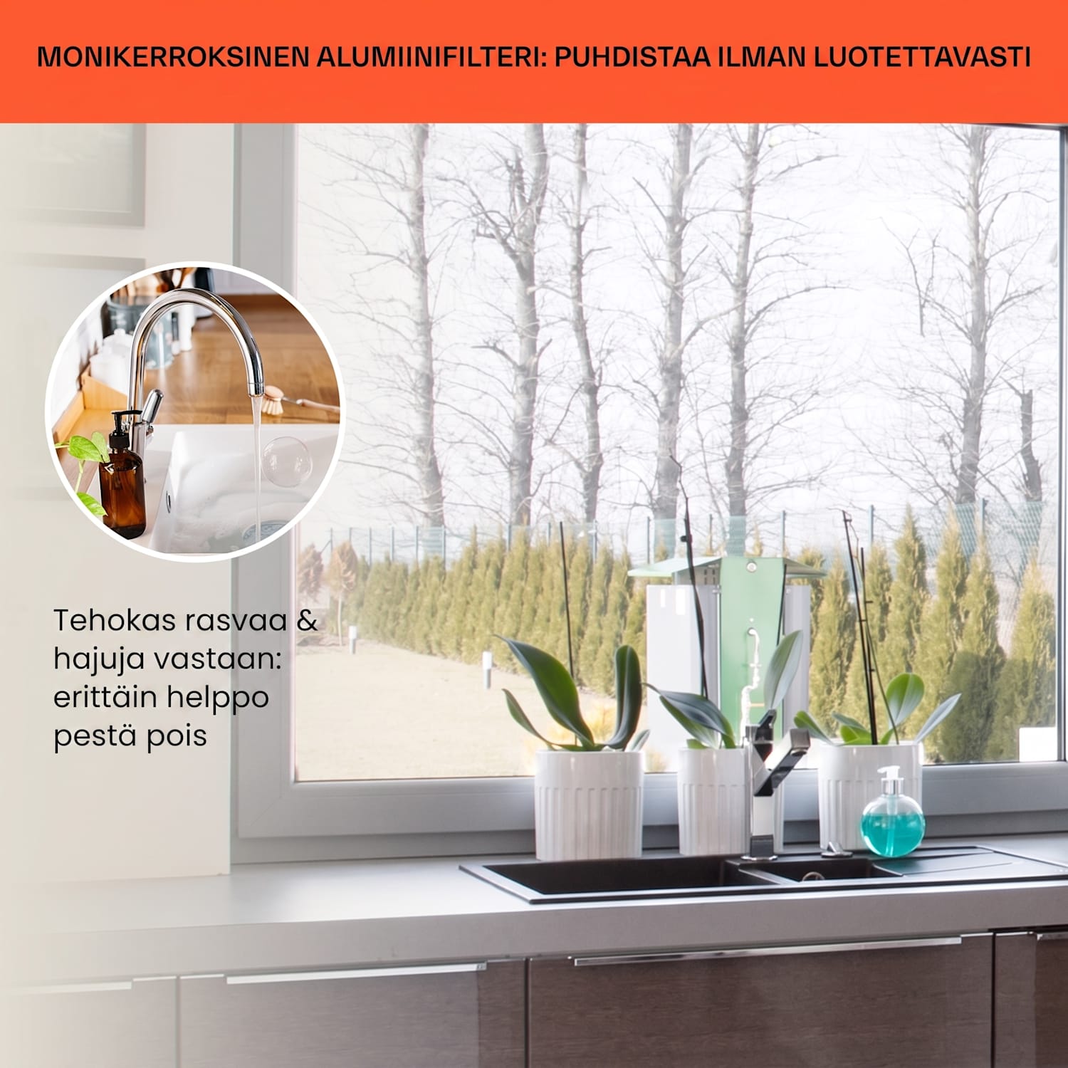 Futurelight Smart saarekeliesituuletin kiertoilma 413 m³/h LED ruostumaton teräs Hopea