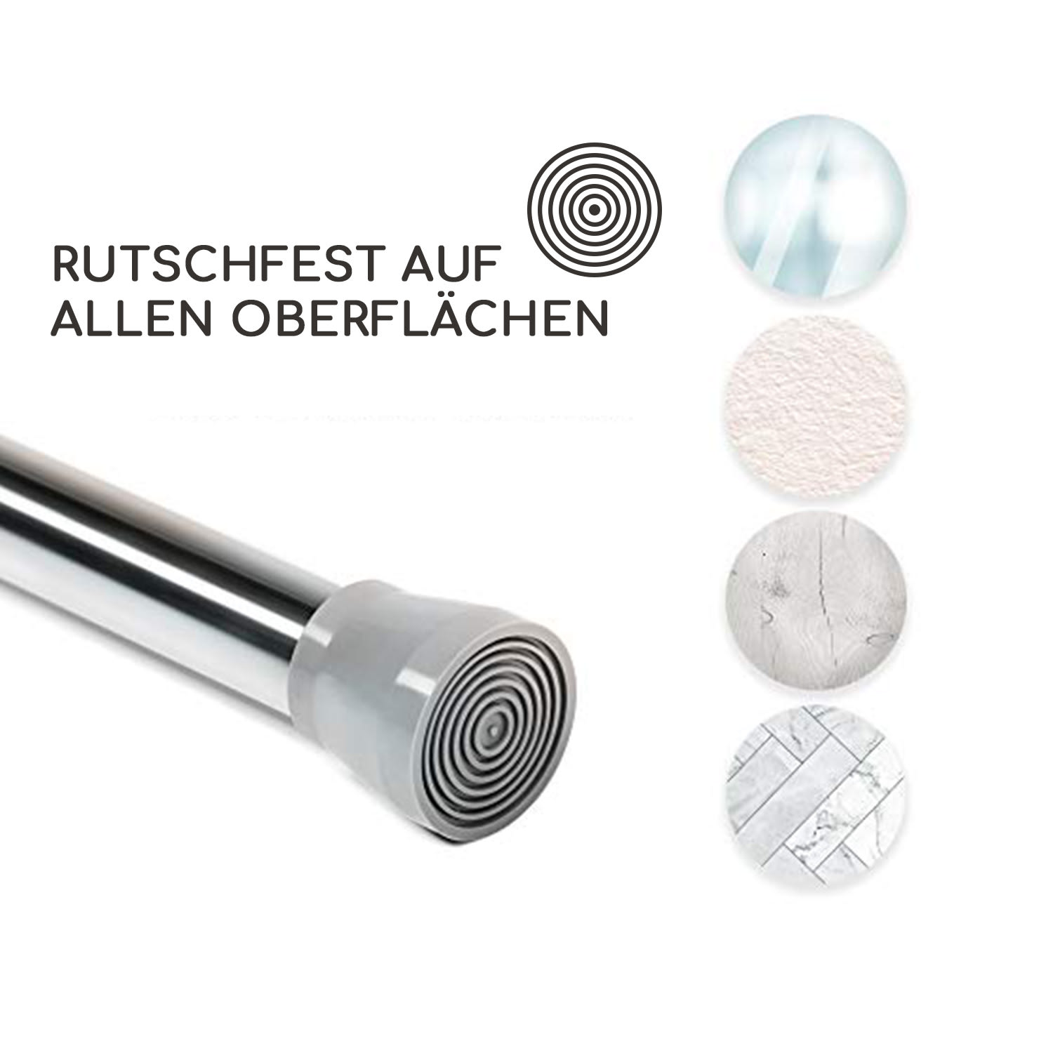 Stamina S Teleskopstange Duschvorhang 70-120cm rutschfest