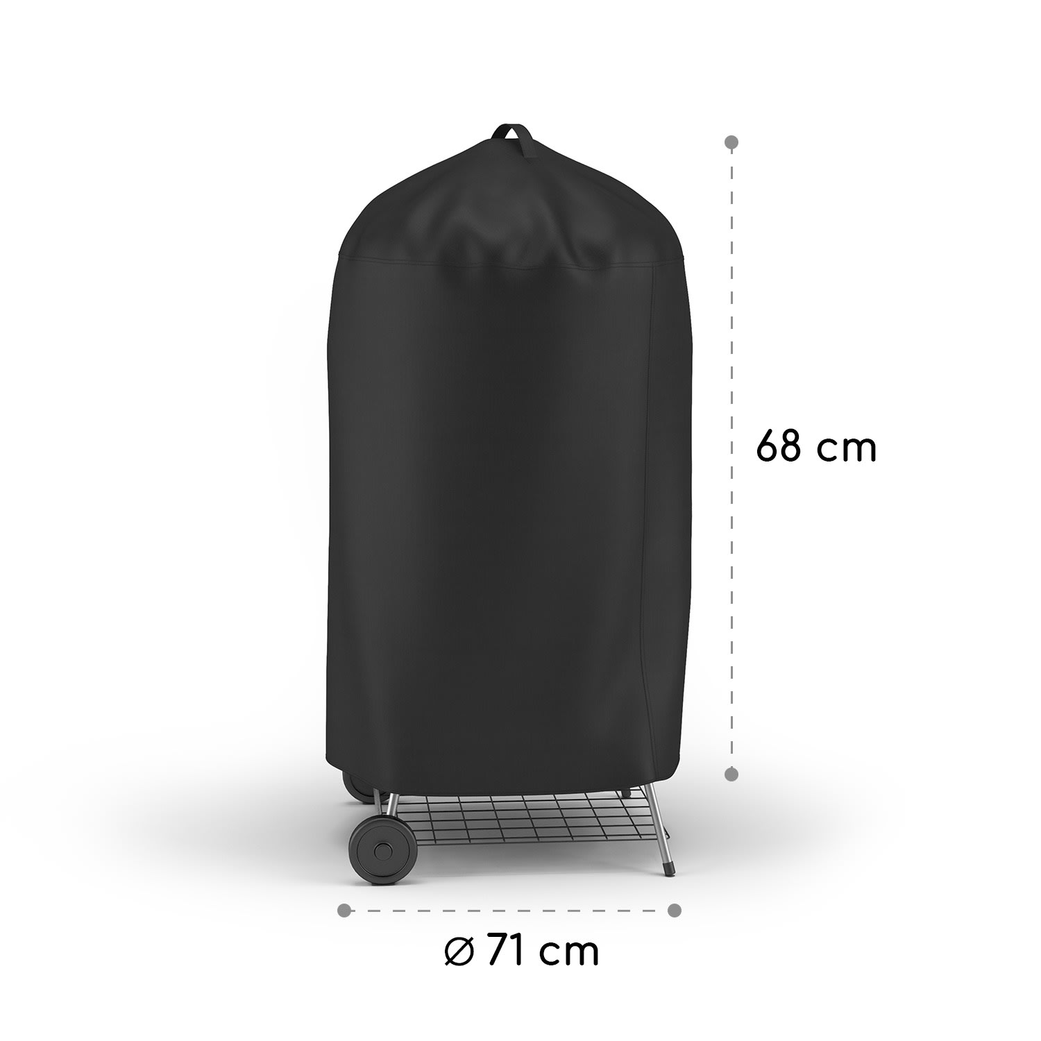 Funda protectora Grillguard para barbacoas de bola de hasta Ø 70 cm, mango resistente a los rayos UV 