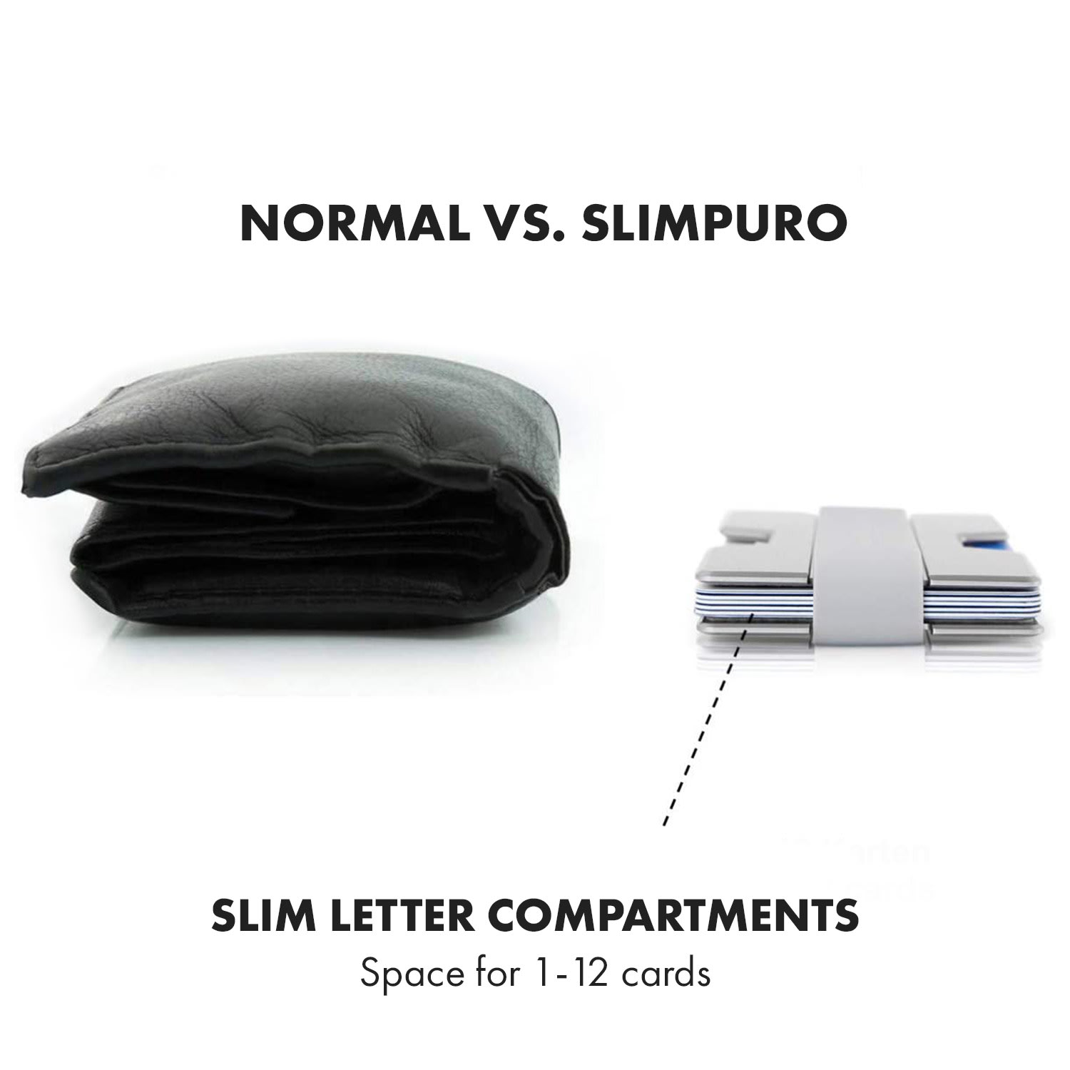 NANO Slim lompakko kukkaro erittäin litteä 12 korttia kolikkotasku alumiini Tummanharmaa