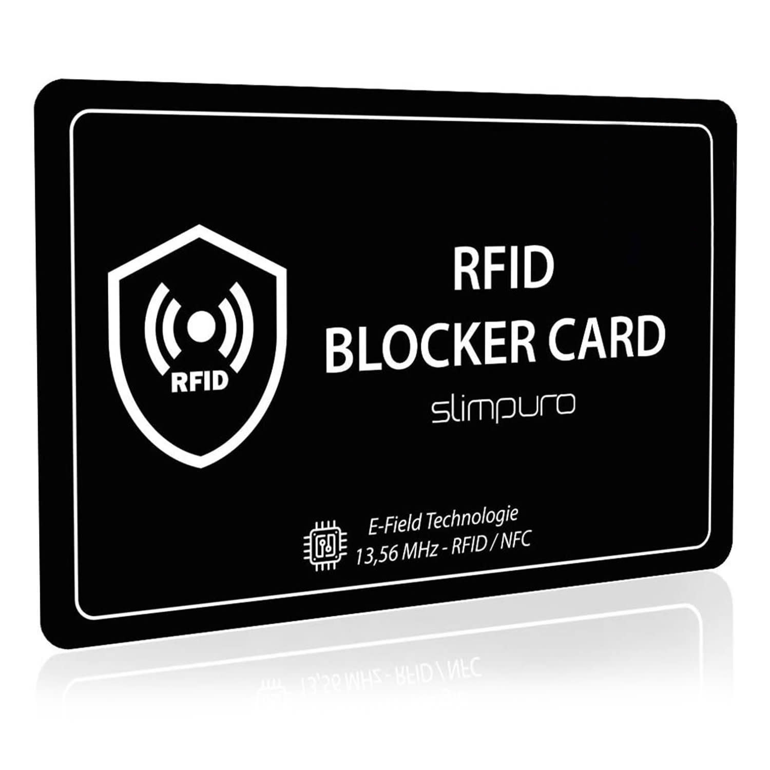 RFID blokovacia karta s rušivým signálom, NFC, ultratenká, formát platobnej karty Čierna