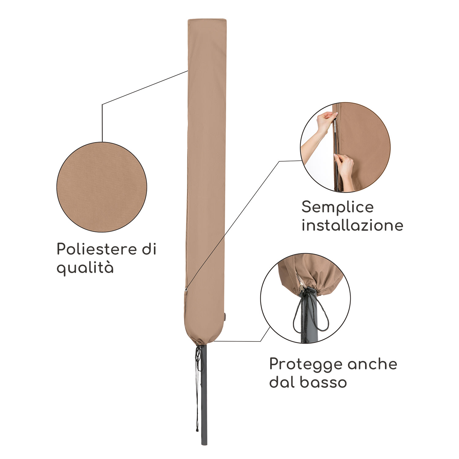 Shield Premium copertura protettiva per ombrelloni fino a Ø 300 cm resistente ai raggi UV 