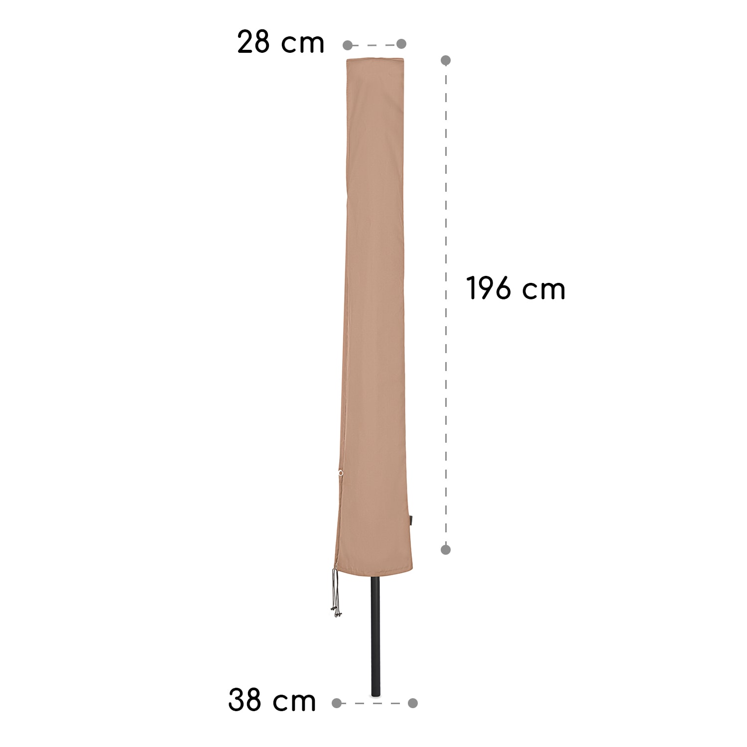 Shield Premium, husă de protecție pentru umbrele de soare, Ø până la 300 cm, rezistentă la UV Premium | Taupe deschis