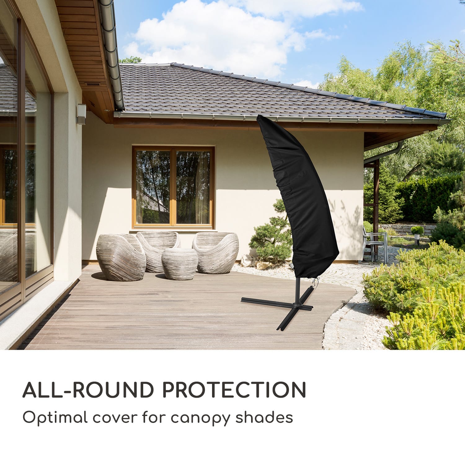 Shield Cantilever Skyddsöverdrag för frihängande parasoller Ø 200 - 400 cm UV-beständig Cantilever | Svart