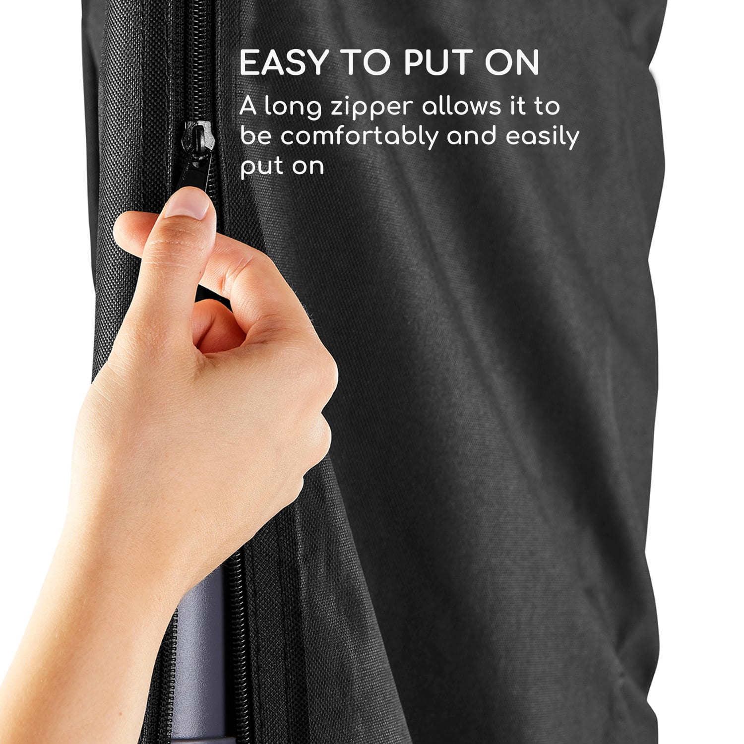 Shield Cantilever, védőburkolat függő napernyőkhöz, Ø 200 - 400 cm, UV-ellenálló Cantilever | Fekete