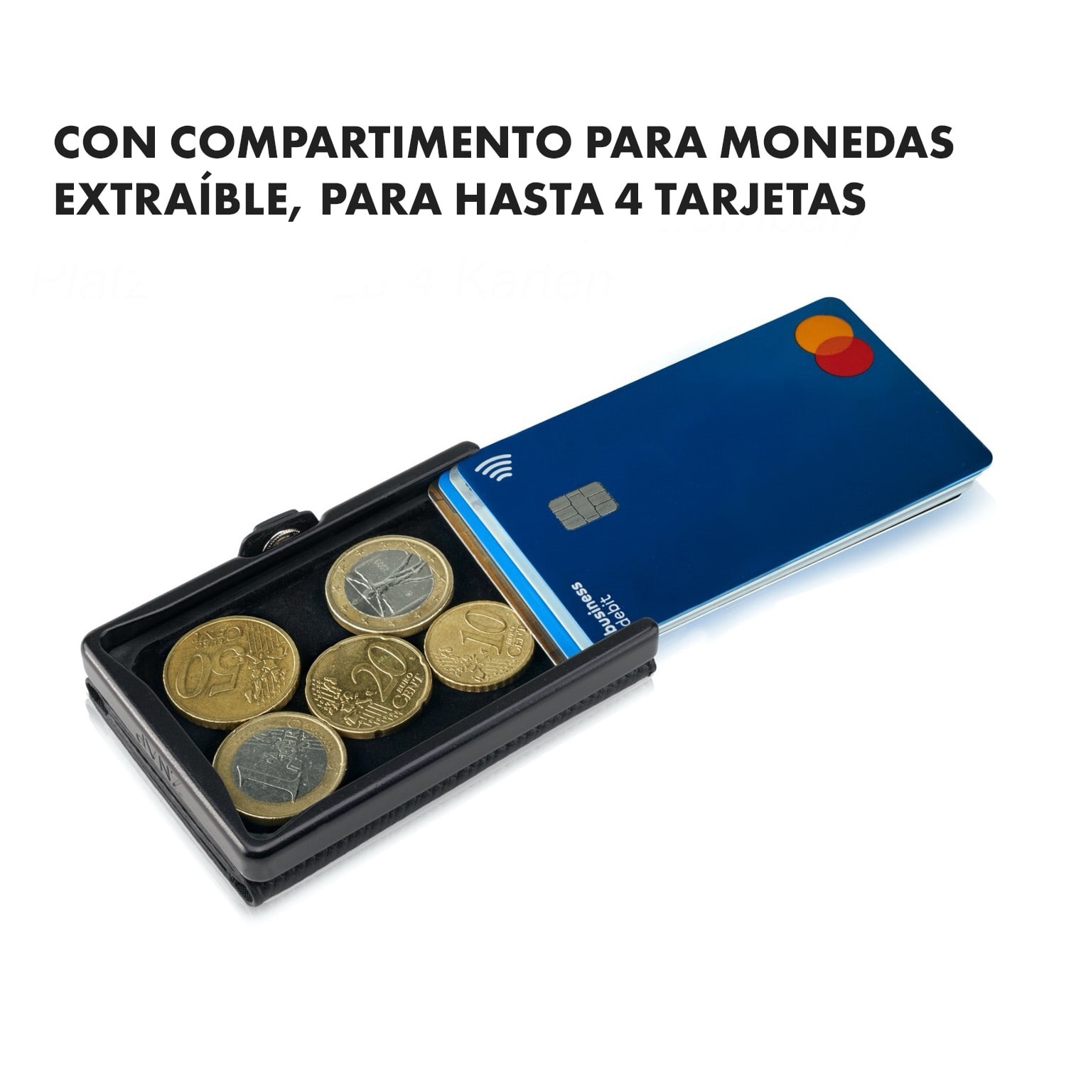 ZNAP Slim Wallet 8 billetera delgada 8 tarjetas y compartimento para monedas 8,9 x 1,5 x 6,3 cm (ancho x grueso x largo) Protección RFID Estructura de corcho | Marrón Tierra