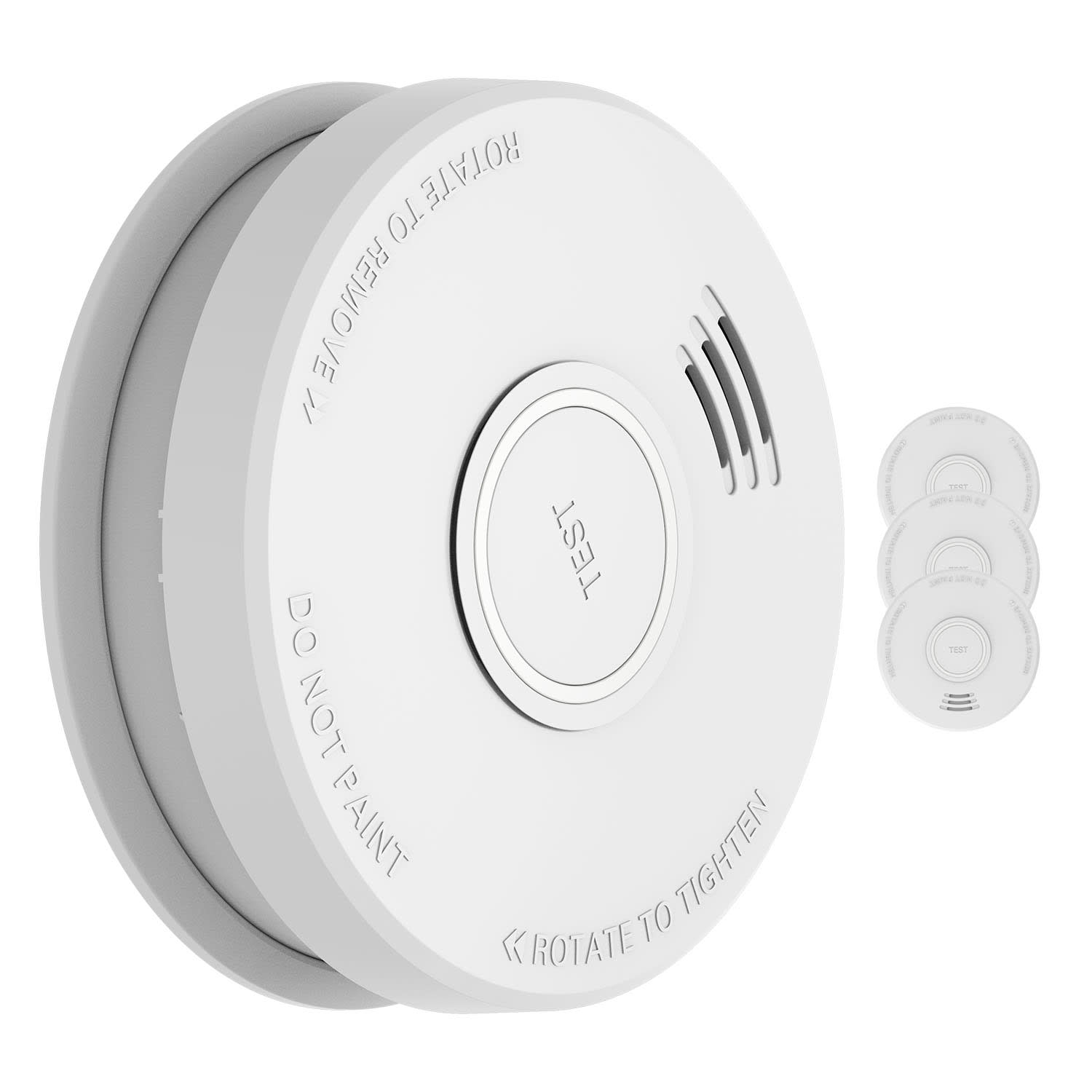 Detektor dymu DOF19, plast, výstražný signál: 85 dB, 9V na batérie Sada 4 kusov