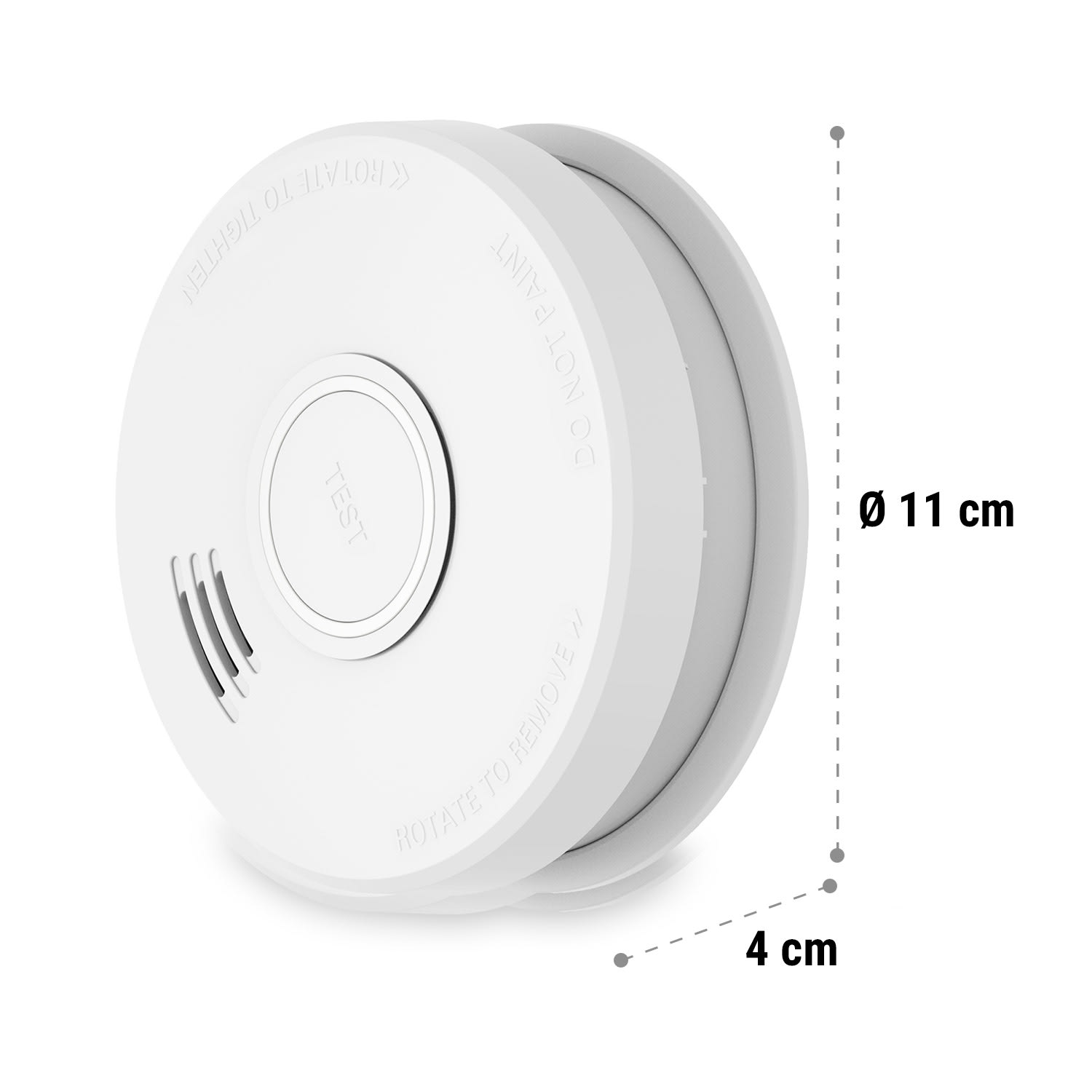 Detector de humo DOF19 Plástico Señal de aviso: 85 dB Funcionamiento con pila de 9V 8 piezas