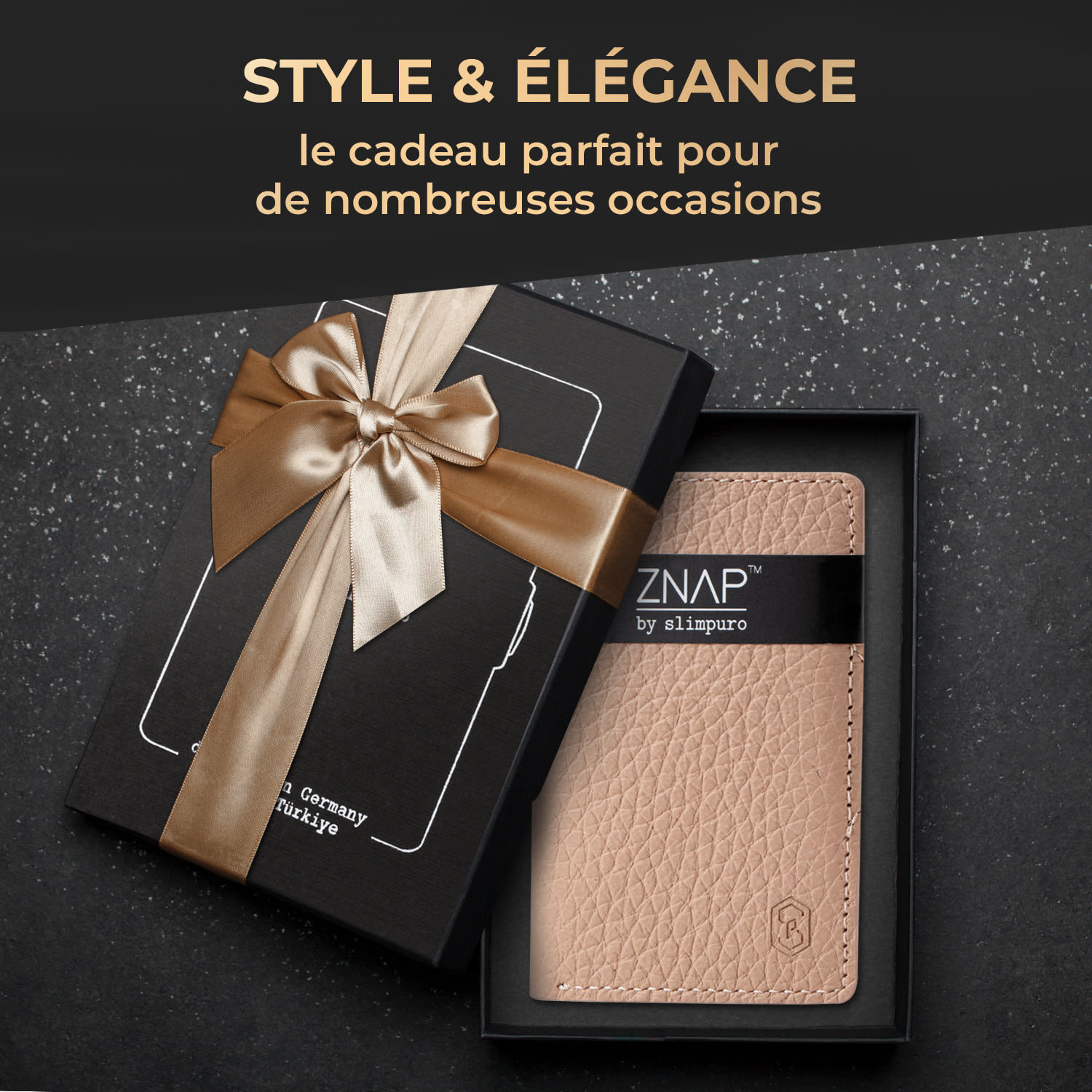 ZNAP Slim Wallet 8 pasjes muntvak 8,9 x 1,5 x 6,3 cm (BxHxD)  RFID bescherming korrelig | Zacht Roze