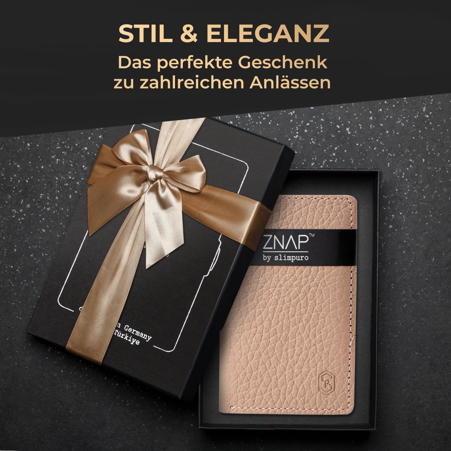 ZNAP Slim Wallet 12 Cartes pochette à monnaie 8,9 x 1,8 x 6,3 cm (LxHxP)  Protection RFID 