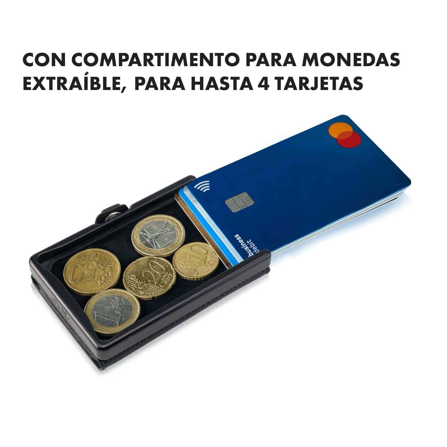 ZNAP Slim Wallet 8 billetera delgada 8 tarjetas y compartimento para monedas 8,9 x 1,5 x 6,3 cm (ancho x grueso x largo) Protección RFID grano | Verde Bosque