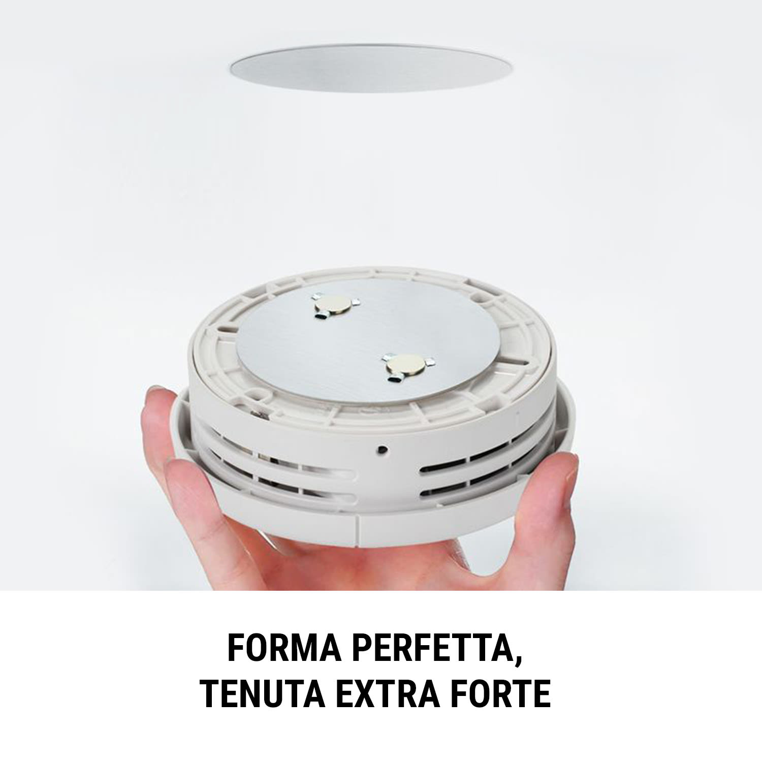 Magnetic Mount Supporto magnetico per rilevatori di fumo a partire da 7 cm Ø, autoadesivo set da 4