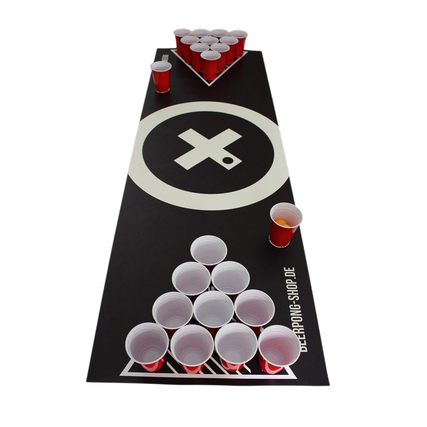 Baseliner Beer Pong Play Mat Set Audio Carrying Handles Ball Holder 6 Balls 