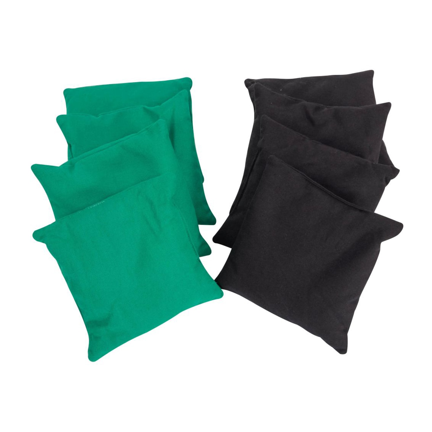 Jackpot, súprava vreciek na Cornhole, naplnené plastovým granulátom, 15 × 15 cm, 400 g, súprava 8 kusov Čierna / golfová zelená