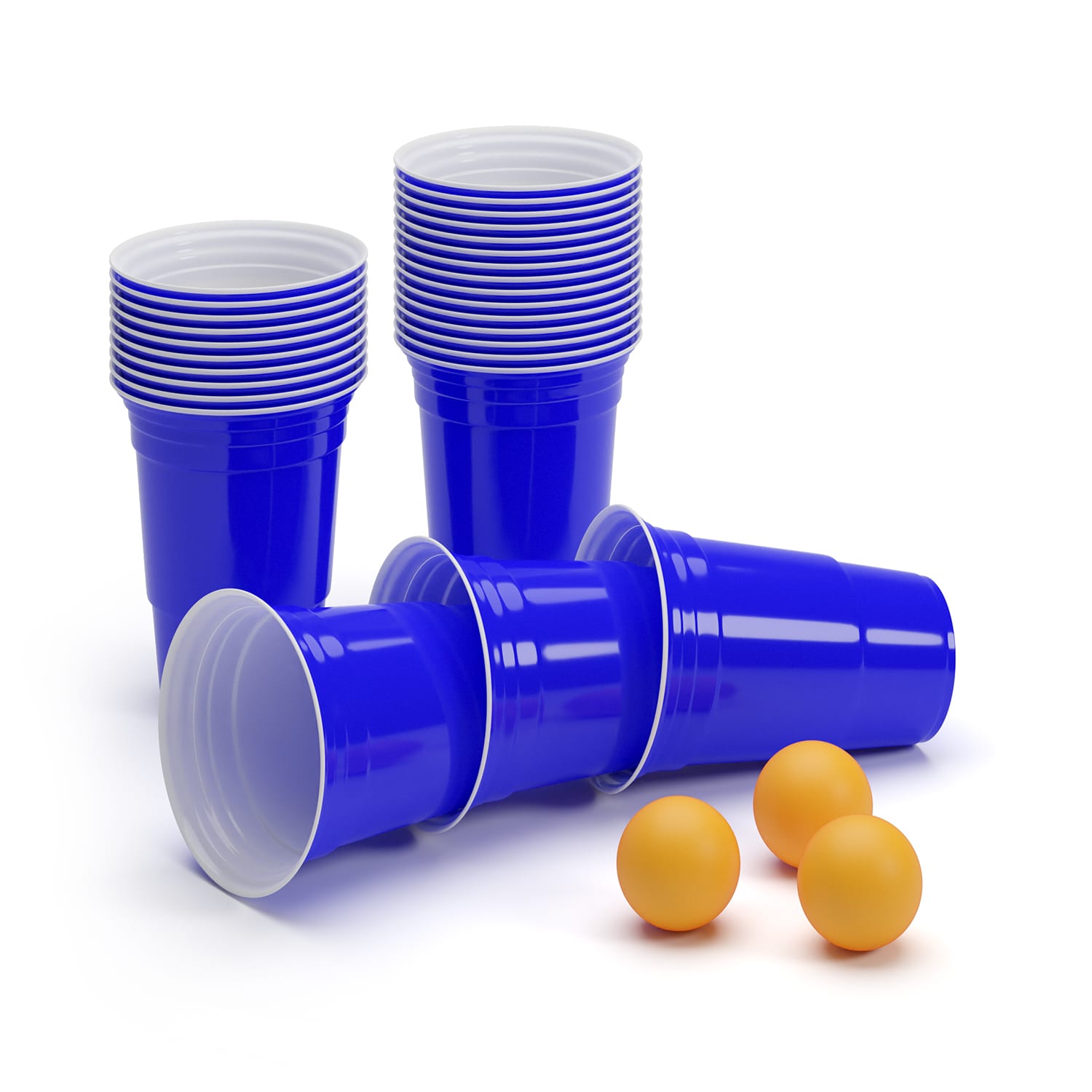 Williams, plave party čaše za beer pong, u stilu američkih sveučilišta, 473 ml, kuglice i pravila 50 komada
