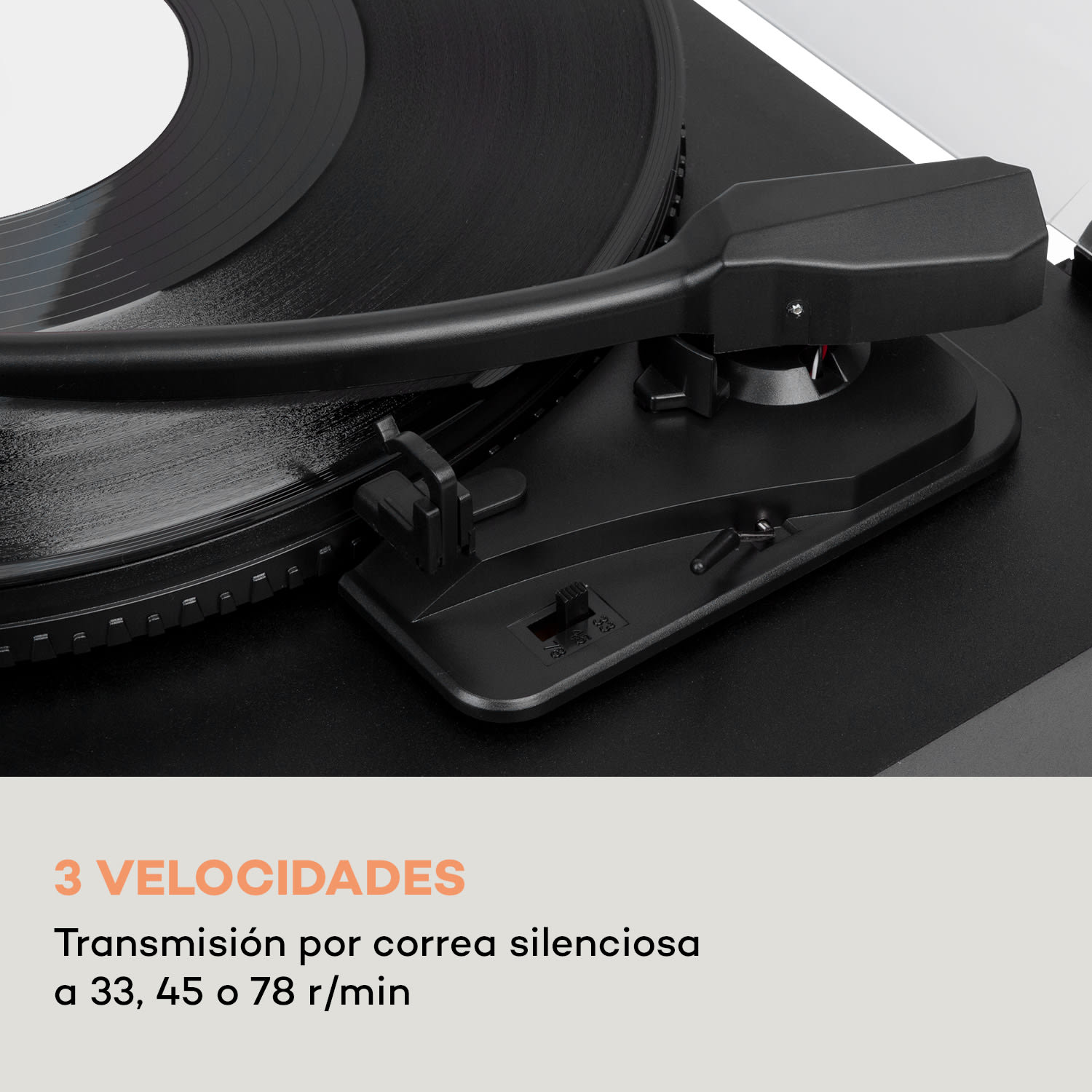Tocadiscos TT-Classic Light, cubierta antipolvo Bluetooth 33/45/78 rpm Madera Negra