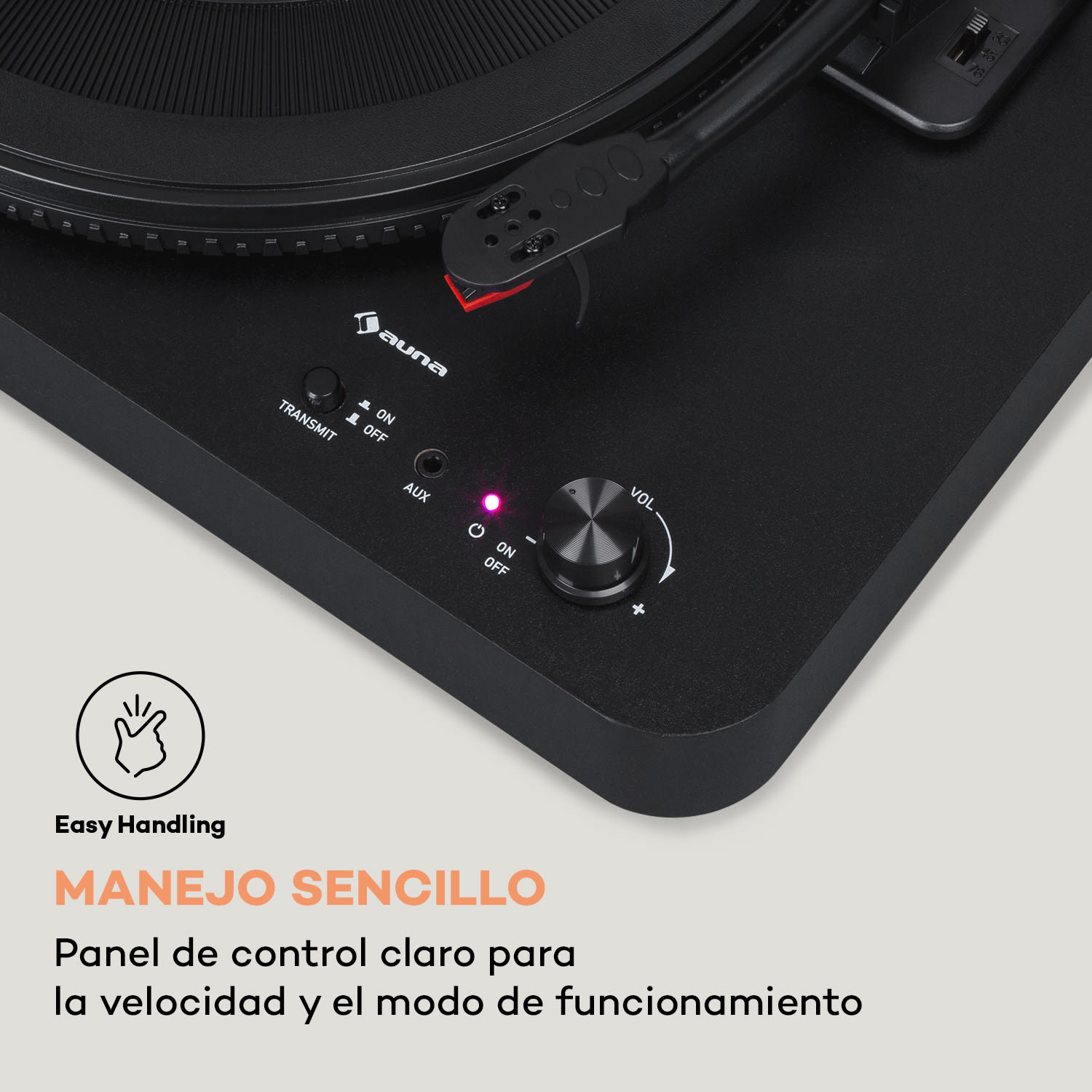 Tocadiscos TT-Classic Light, cubierta antipolvo Bluetooth 33/45/78 rpm Madera Negra