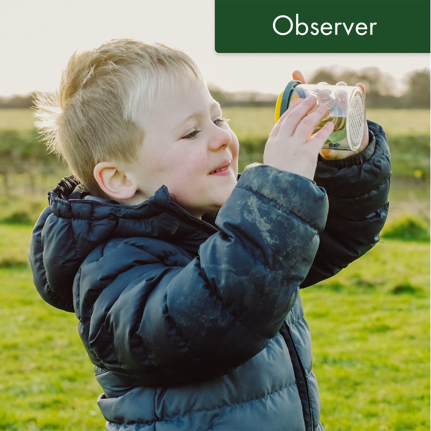 Bandak Explorer Kit pièges à insectes, 2 gobelets, loupe, pelle, pincette 