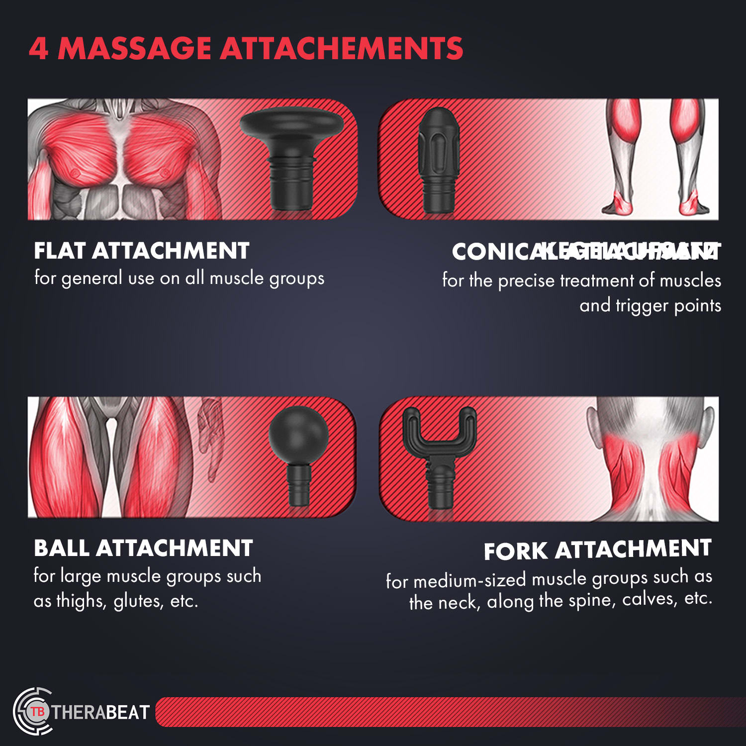 Tofta Mini Massager, masszázs pisztoly, alumínium, 50 W, flowglide, 1500 - 3500 fordulat/perc 