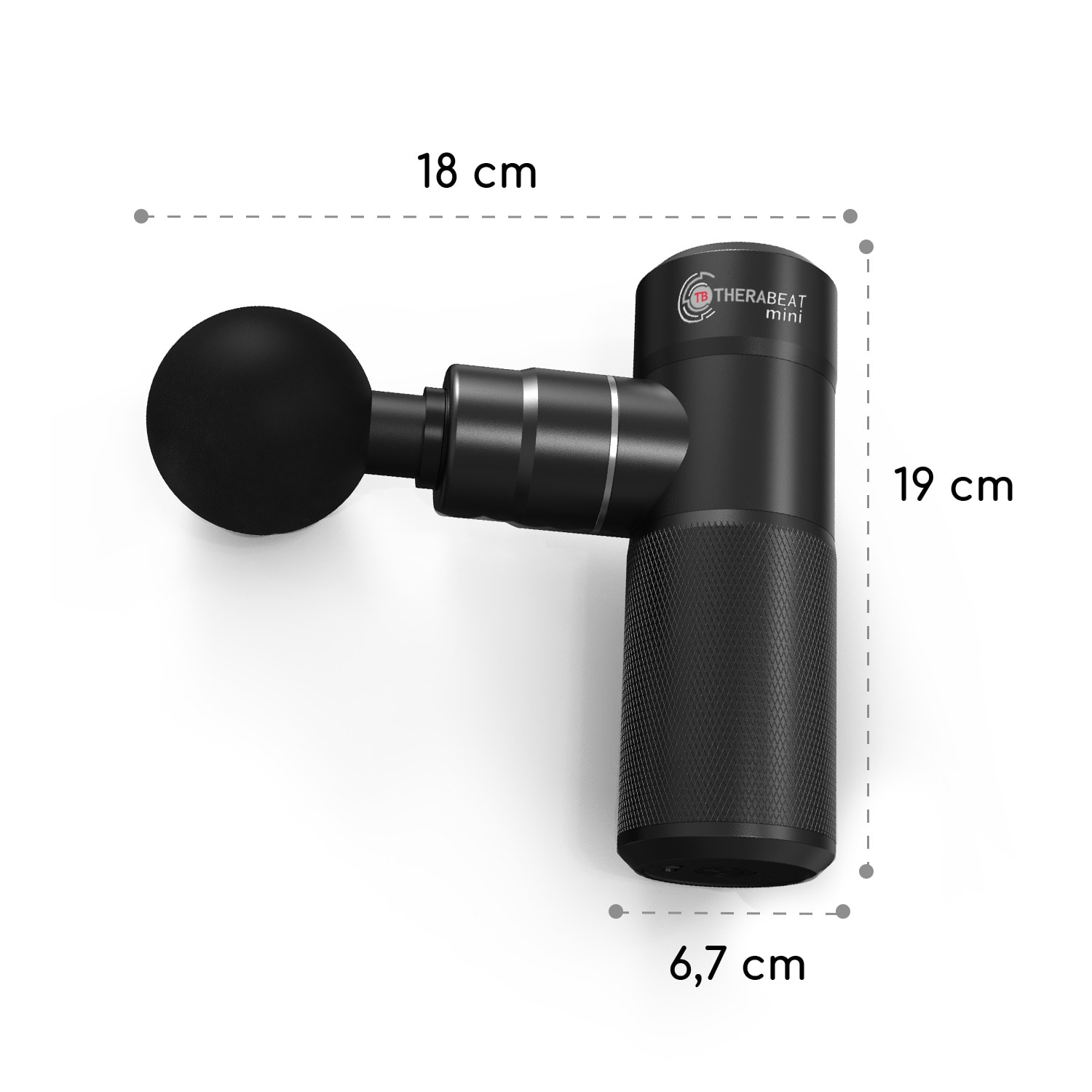 Tofta Mini Massager, masszázs pisztoly, alumínium, 50 W, flowglide, 1500 - 3500 fordulat/perc 