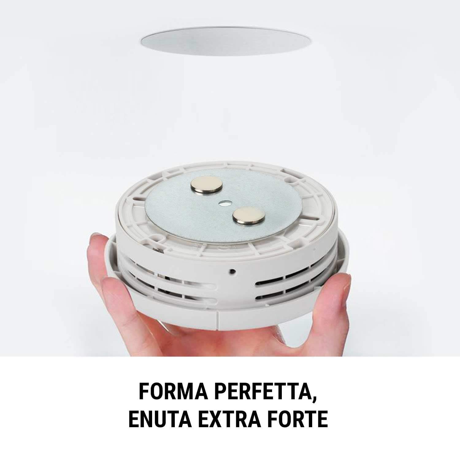 Mount Mini Supporto magnetico per rilevatori di fumo a partire da 5 cm Ø, autoadesivo set da 1