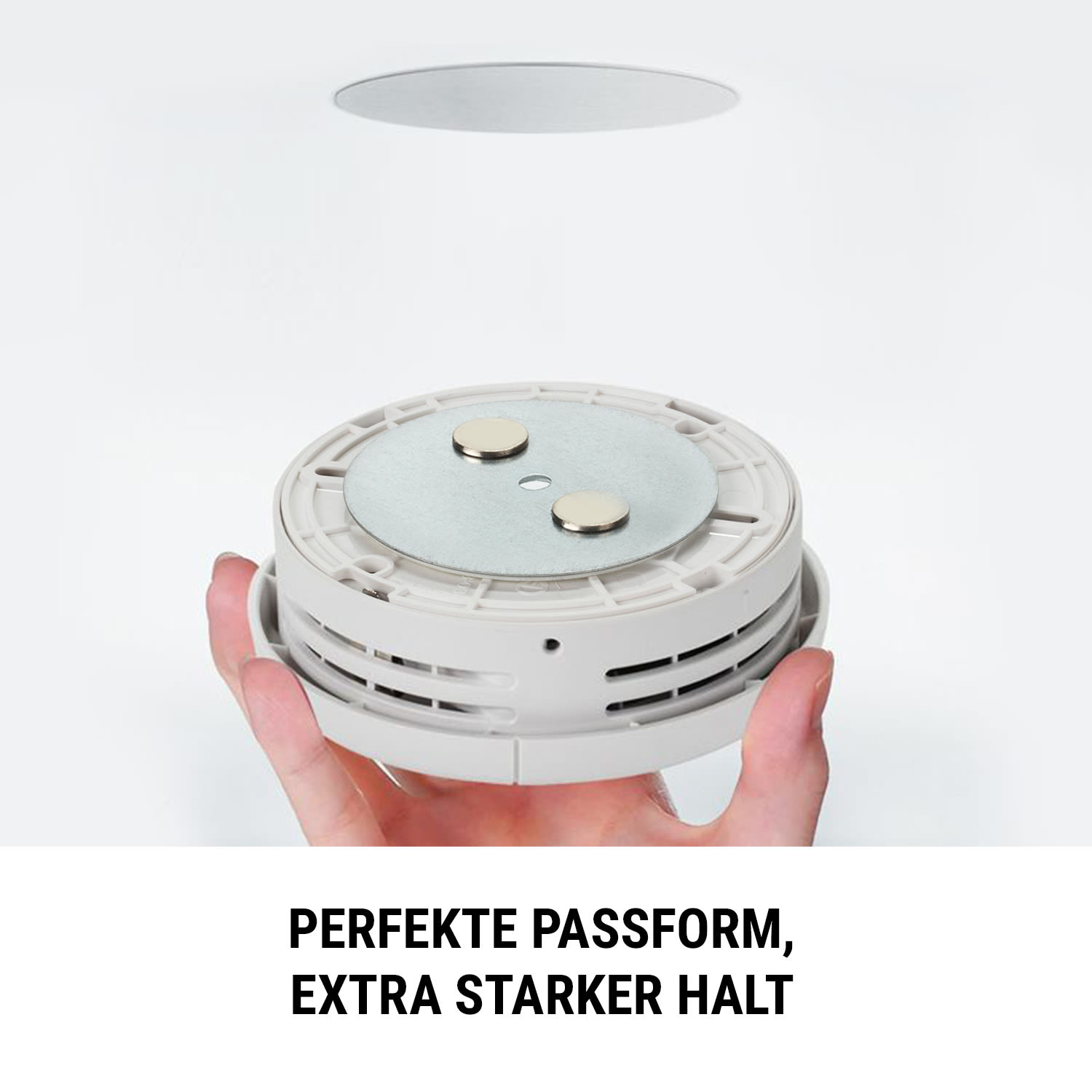 Mount Mini Magnethalterung für Rauchmelder ab 5 cm Ø selbstklebend 5er-Set
