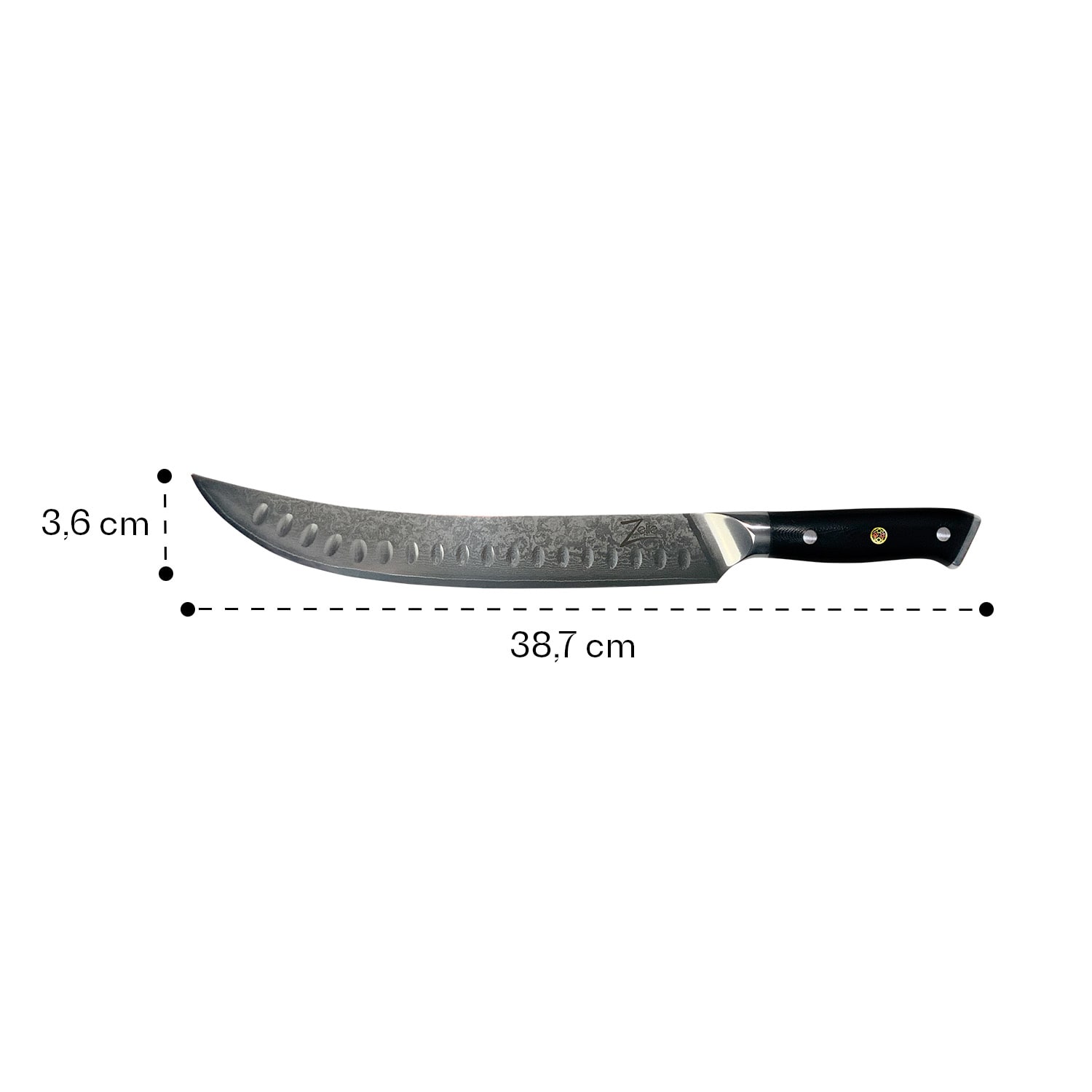 Alpha-Royal Japanese, nóż rzeźniczy, 10", stal damasceńska Butcher's knife