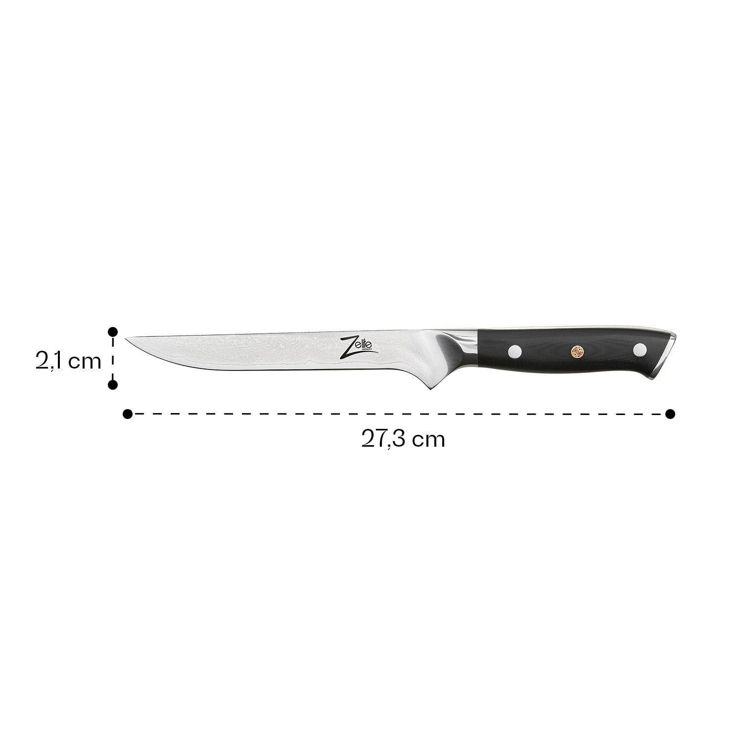 Alpha-Royal Japanese, nóż do trybowania, 6", stal damasceńska Boning knife