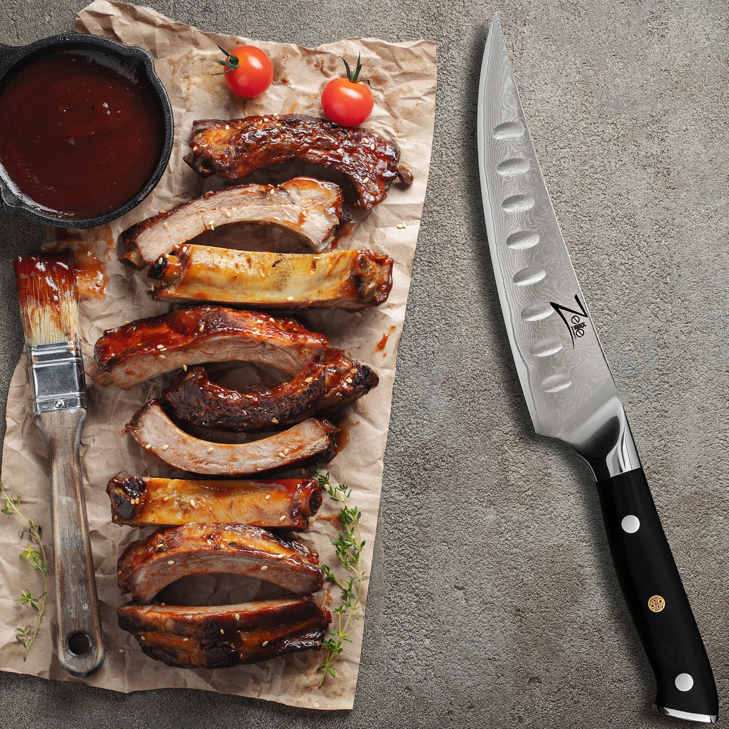 Cuchillo para deshuesar de 6" serie japonesa Alpha-Royal acero de Damasco japonés AUS10 Fillet knife