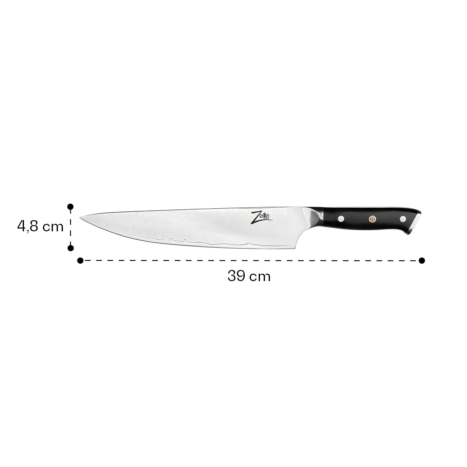 Cuchillo de chef de 10" serie japonesa Alpha-Royal acero de Damasco 10" Cuchillo de cocinero