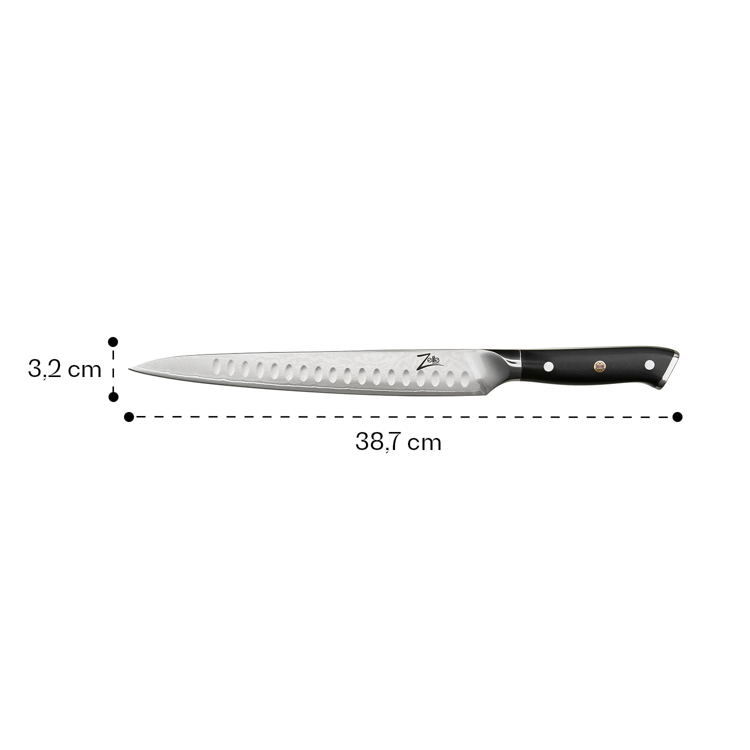 Alpha-Royal Japanese серия, 10" прибор за транжиране, дамаска стомана Slicing knife