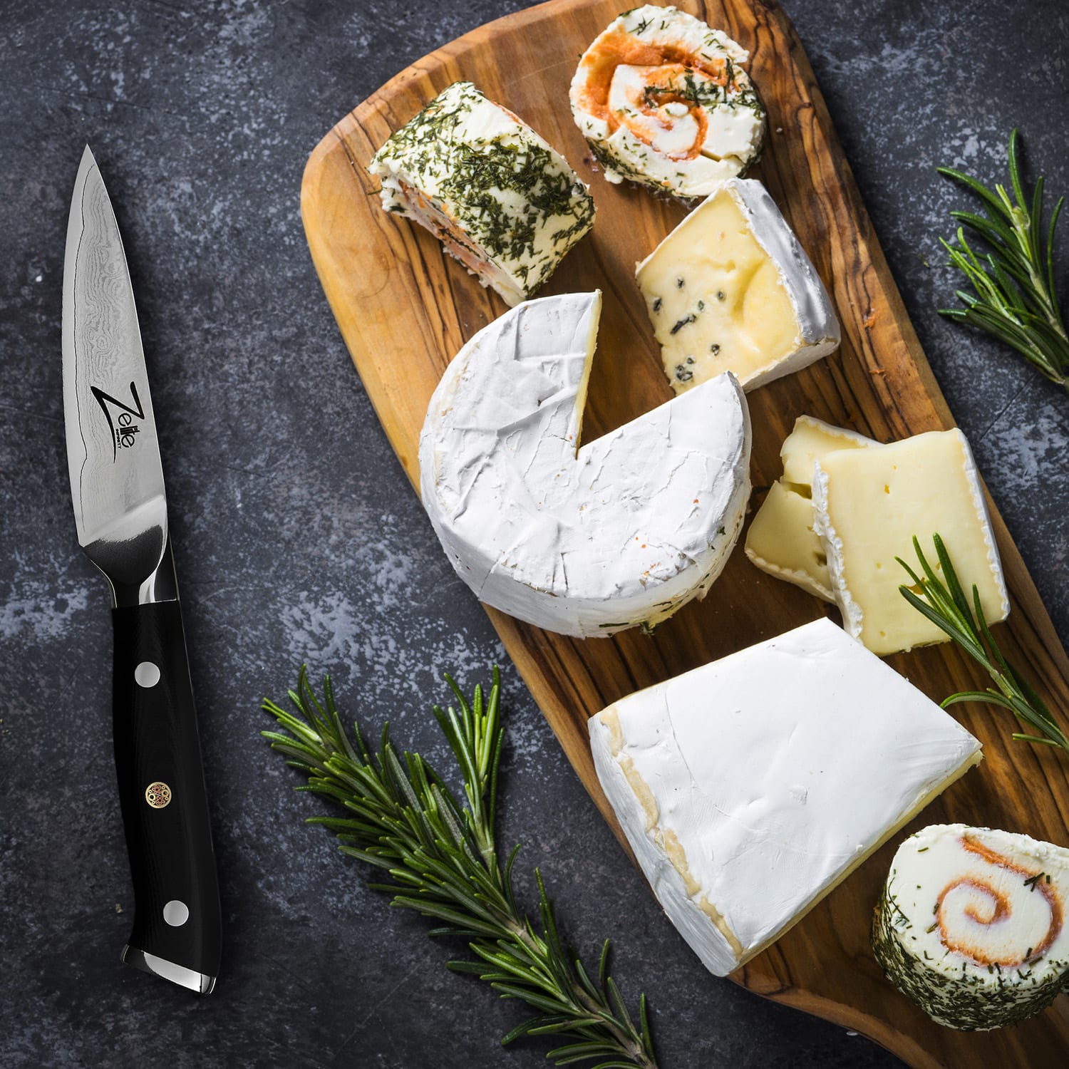 Couteau à éplucher de 4" de la série japonaise Alpha-Royal acier de Damas 67 couches Paring knife