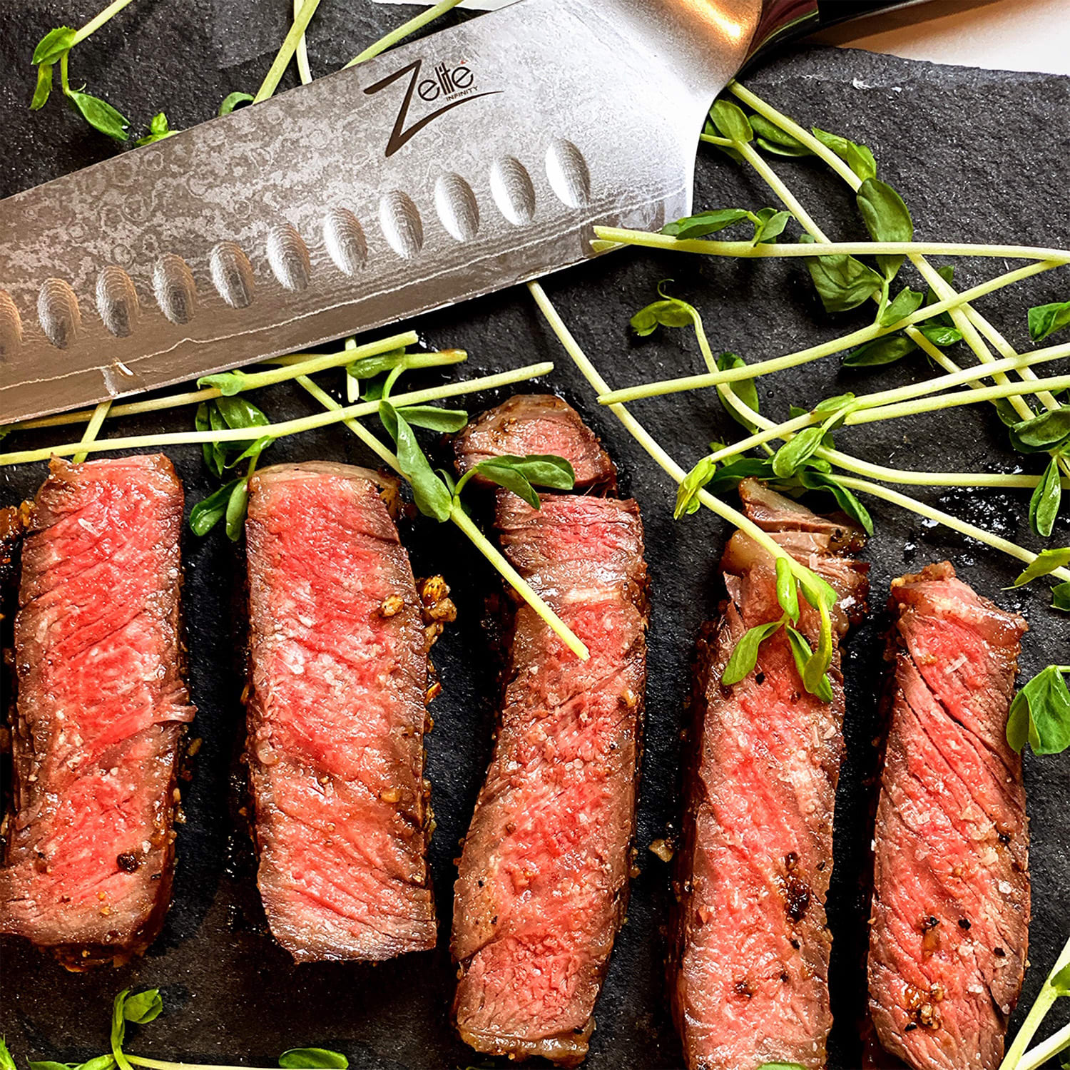 Alpha-Royal Japanese Series, 7" santoku kés, damaszkuszi acél Santoku knife