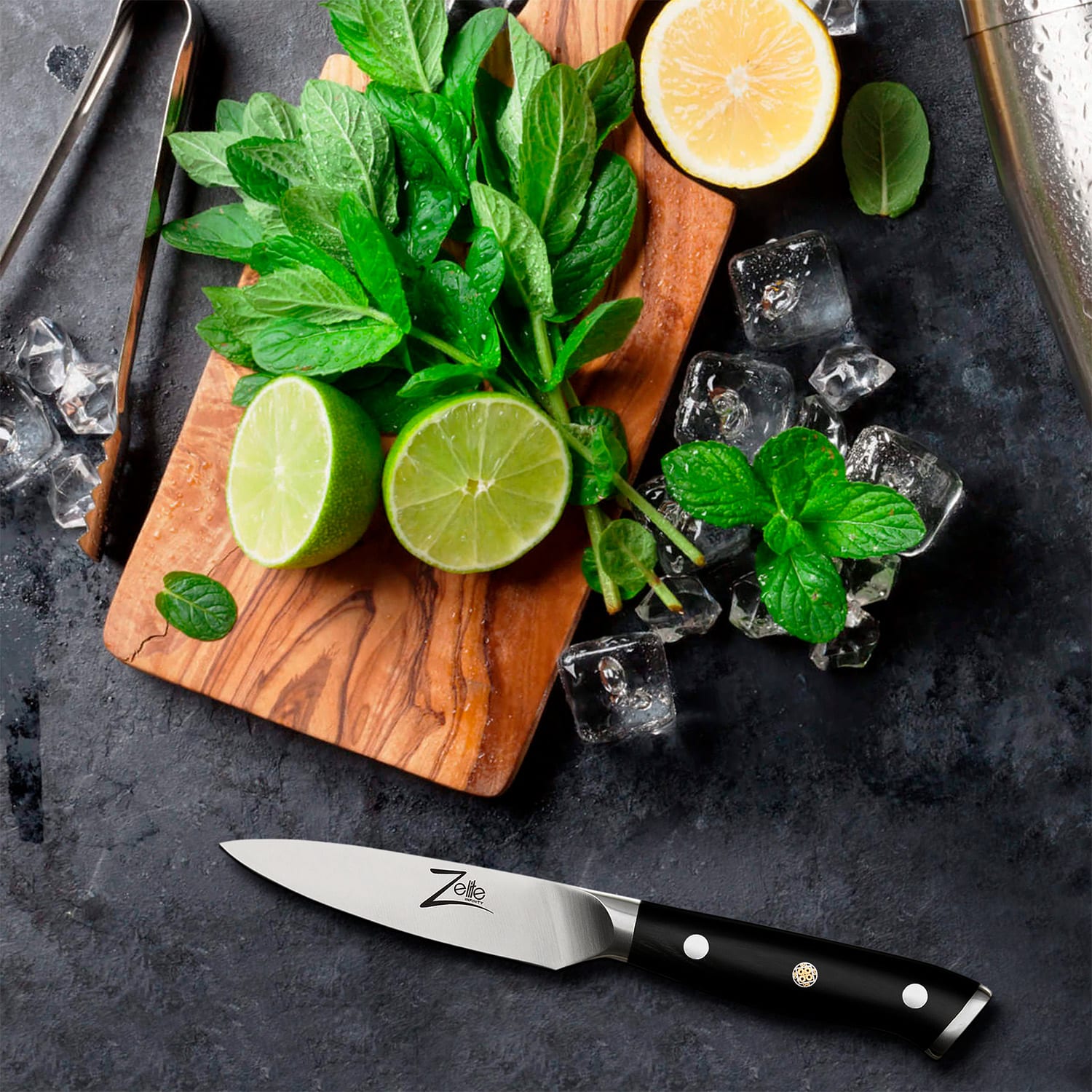 Alpha-Royal German 5", sada 4 nožov na steaky, 56 HCR, nehrdzavejúca oceľ Paring knife