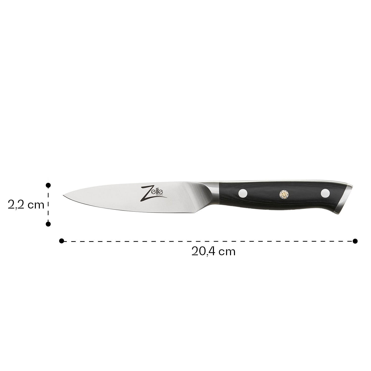 Alpha-Royal German 5", sada 4 nožov na steaky, 56 HCR, nehrdzavejúca oceľ Paring knife