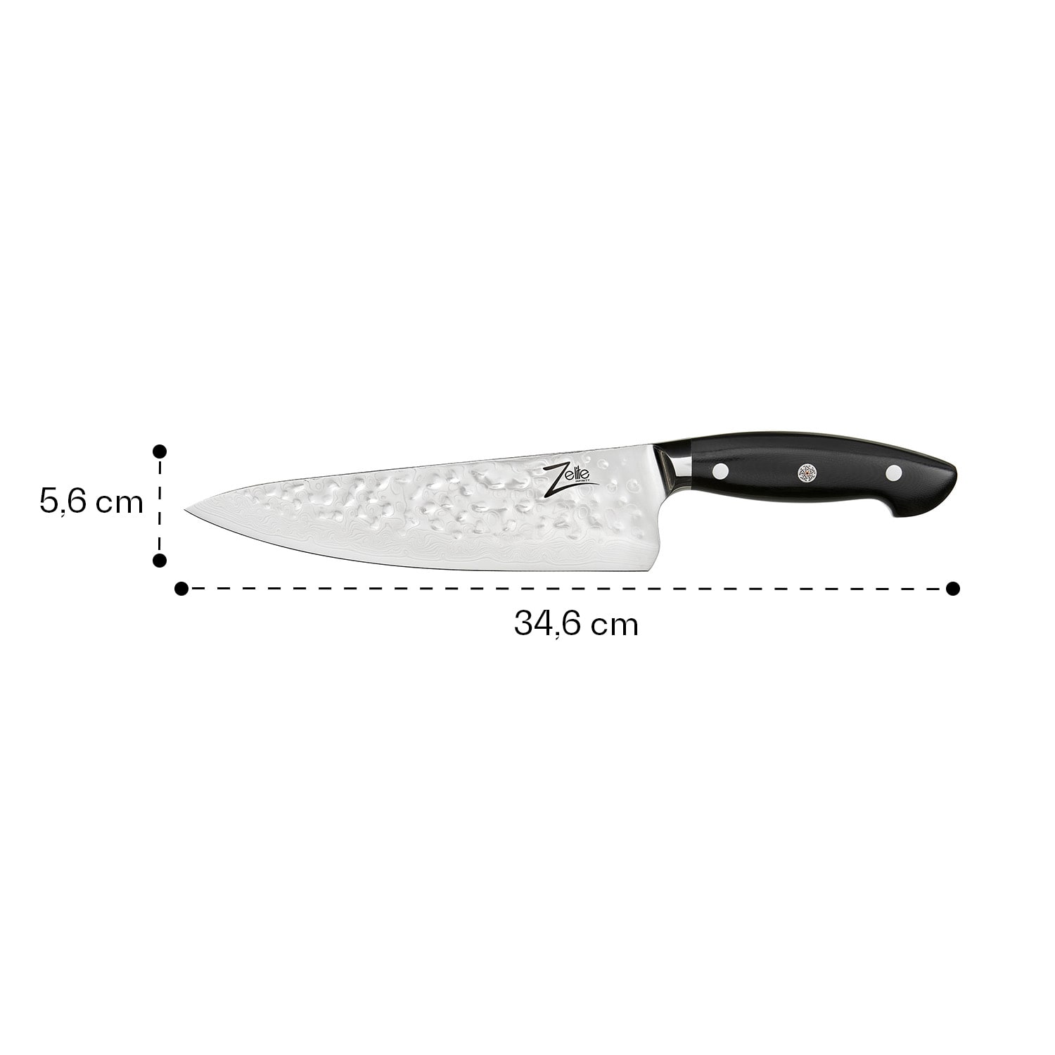 Executive-Plus, 8" prémium szakácskés, 61 HRC damaszkuszi acél 8" Celebrity Chef kése