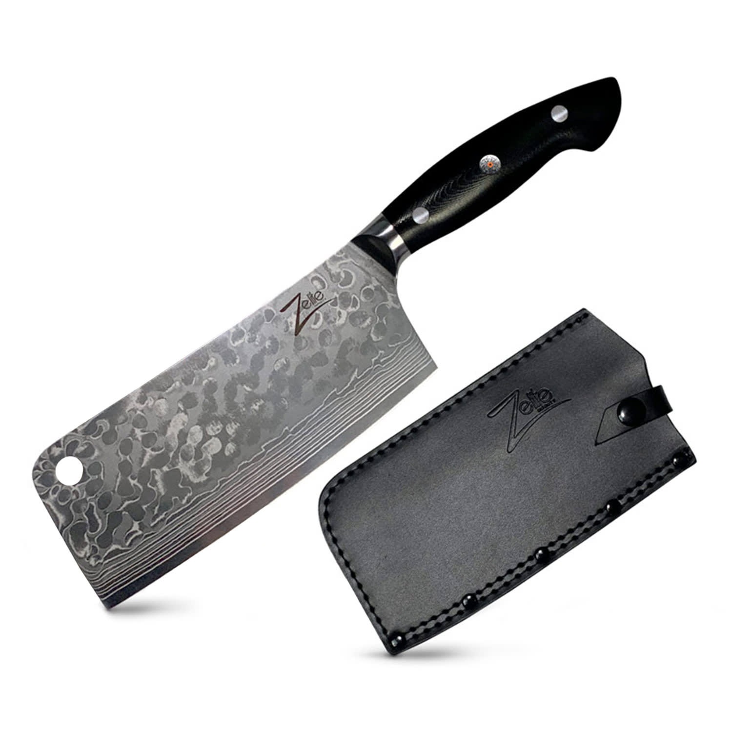 Executive-Plus, tasak, 7", 61 HRC, stal damasceńska Cleavers