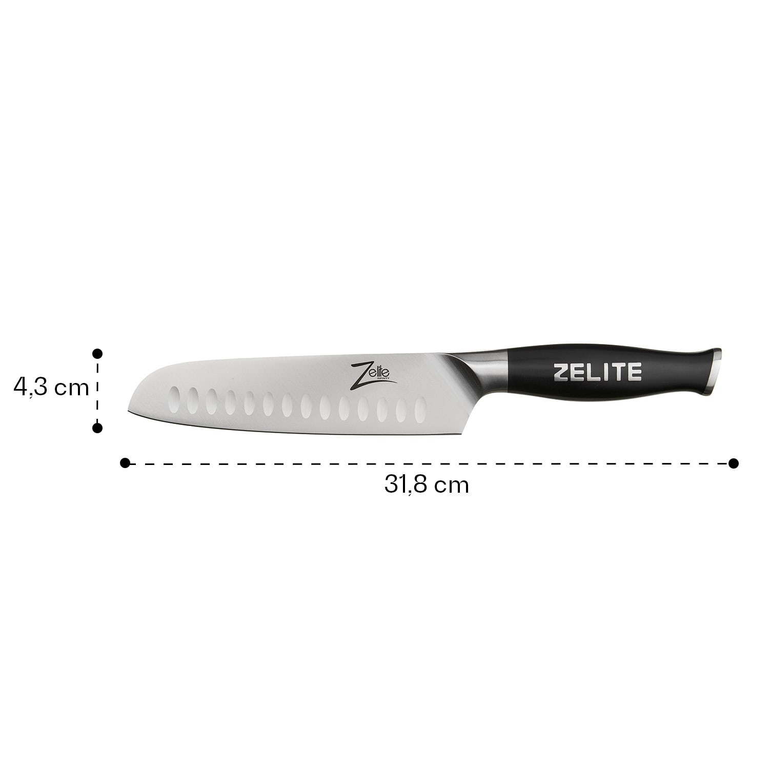 Comfort Pro Series 7" Santokukniv 56 HRC ädelstål Santoku knife
