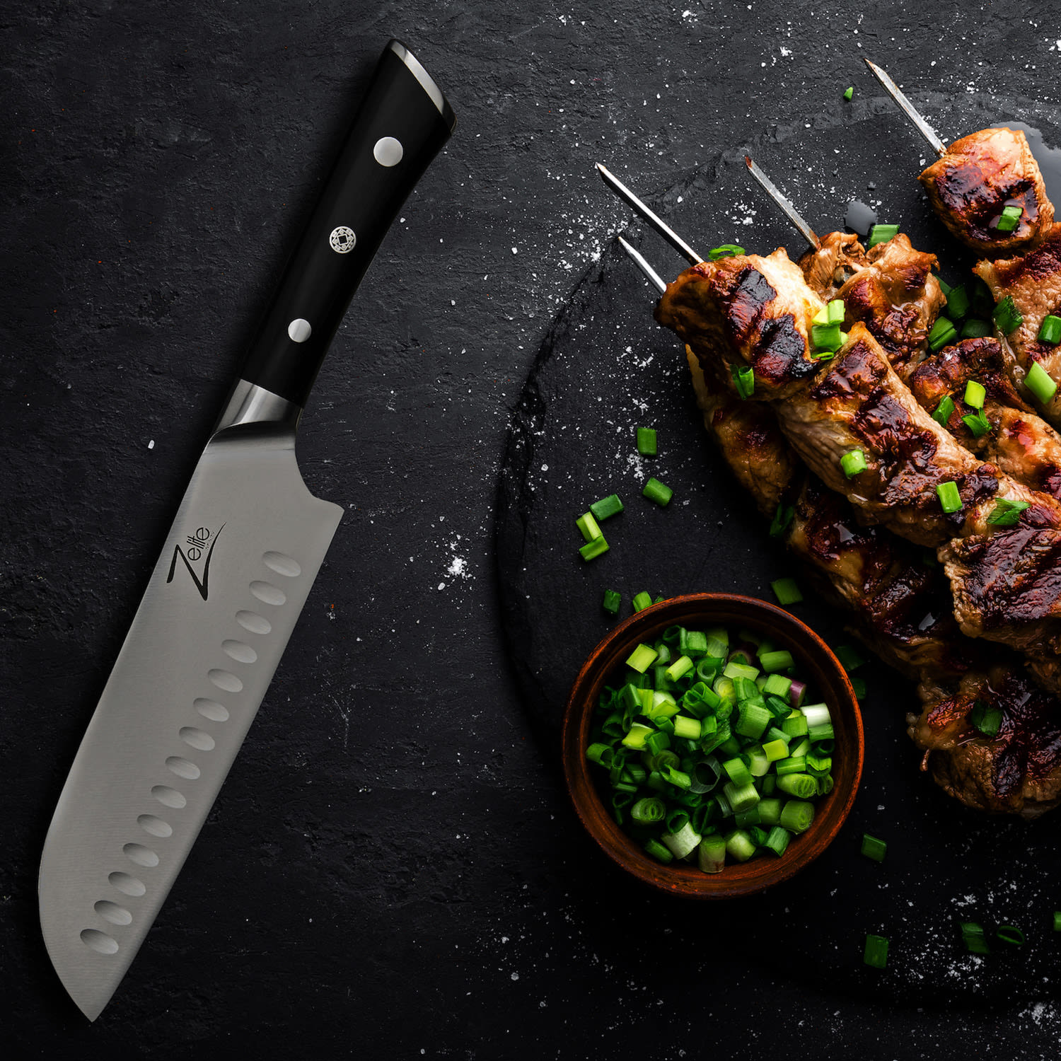 Razor-Edge serie 7" santokumes 59 HRC roestvrij staal Santoku knife