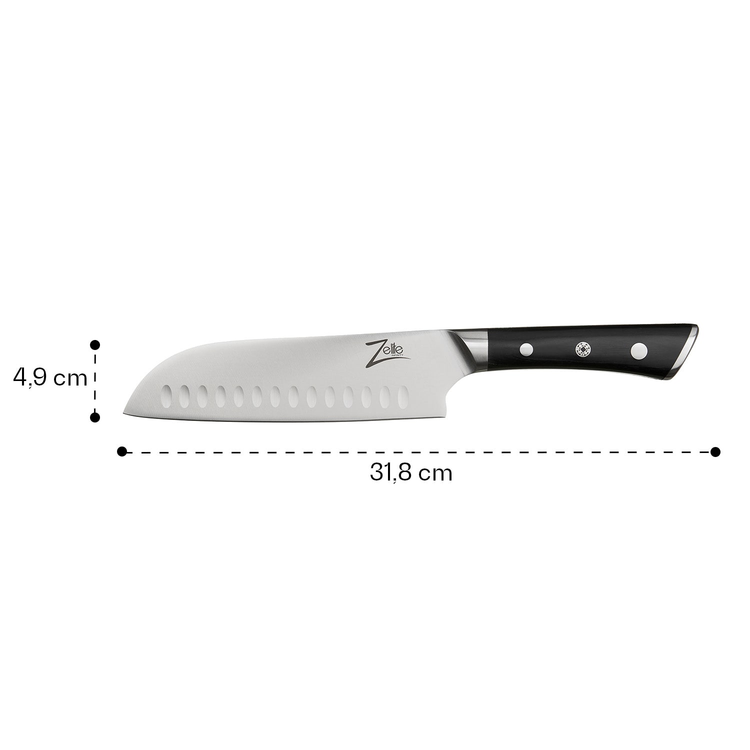 Razor-Edge serie 7" santokumes 59 HRC roestvrij staal Santoku knife