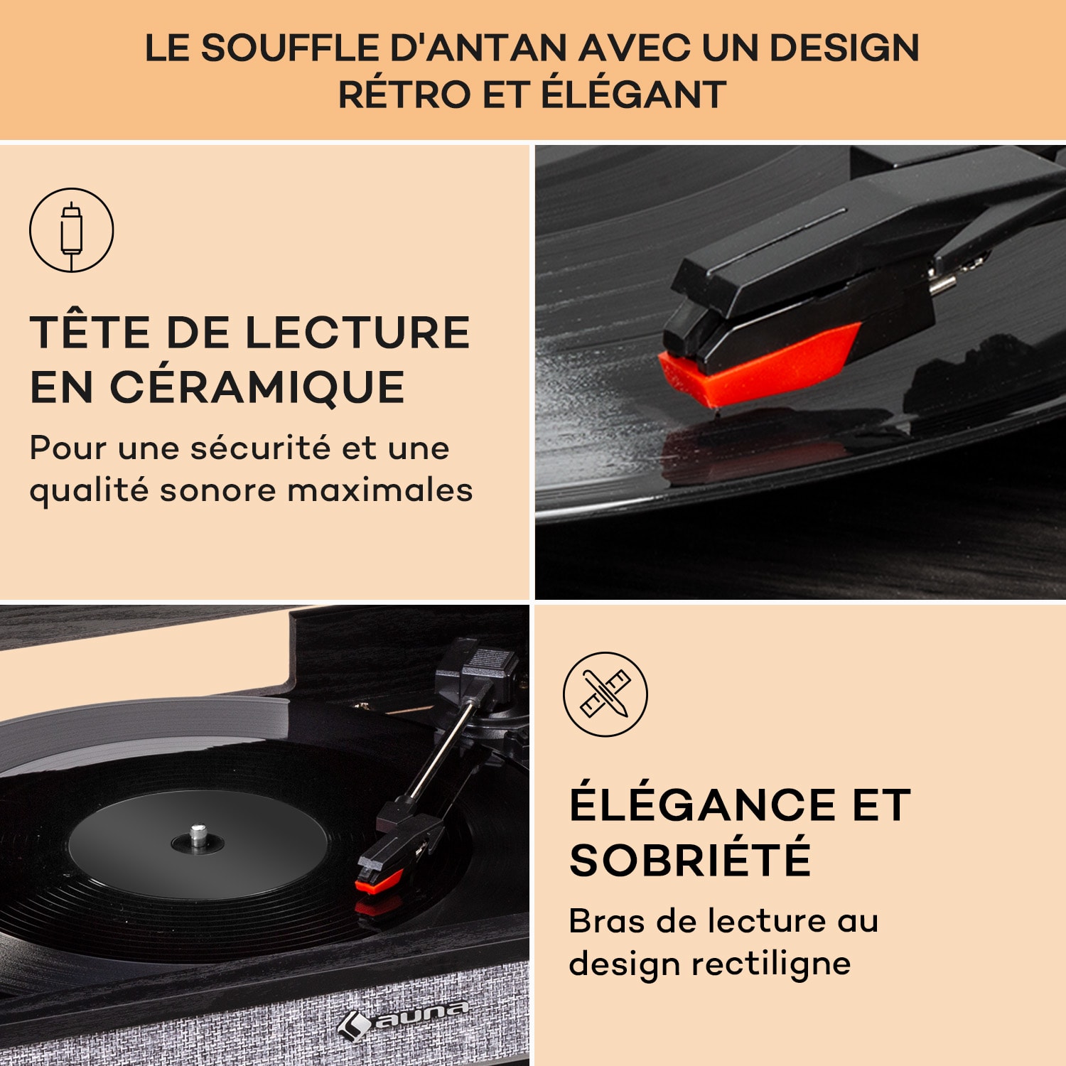 Julie Ann Chaîne stéréo CD BT USB DAB+/FM AUX-In Noir