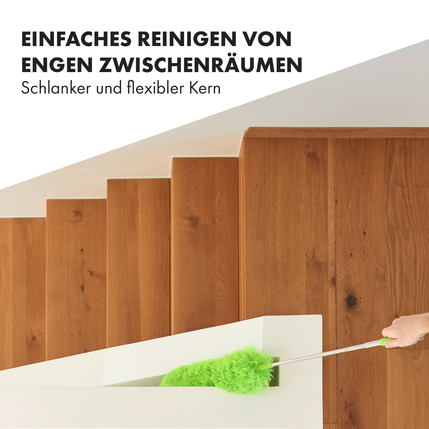 Swish Teleskop-Staubwedel 140 cm Mikrofaser Edelstahl 360° Kopf wiederverwendbar