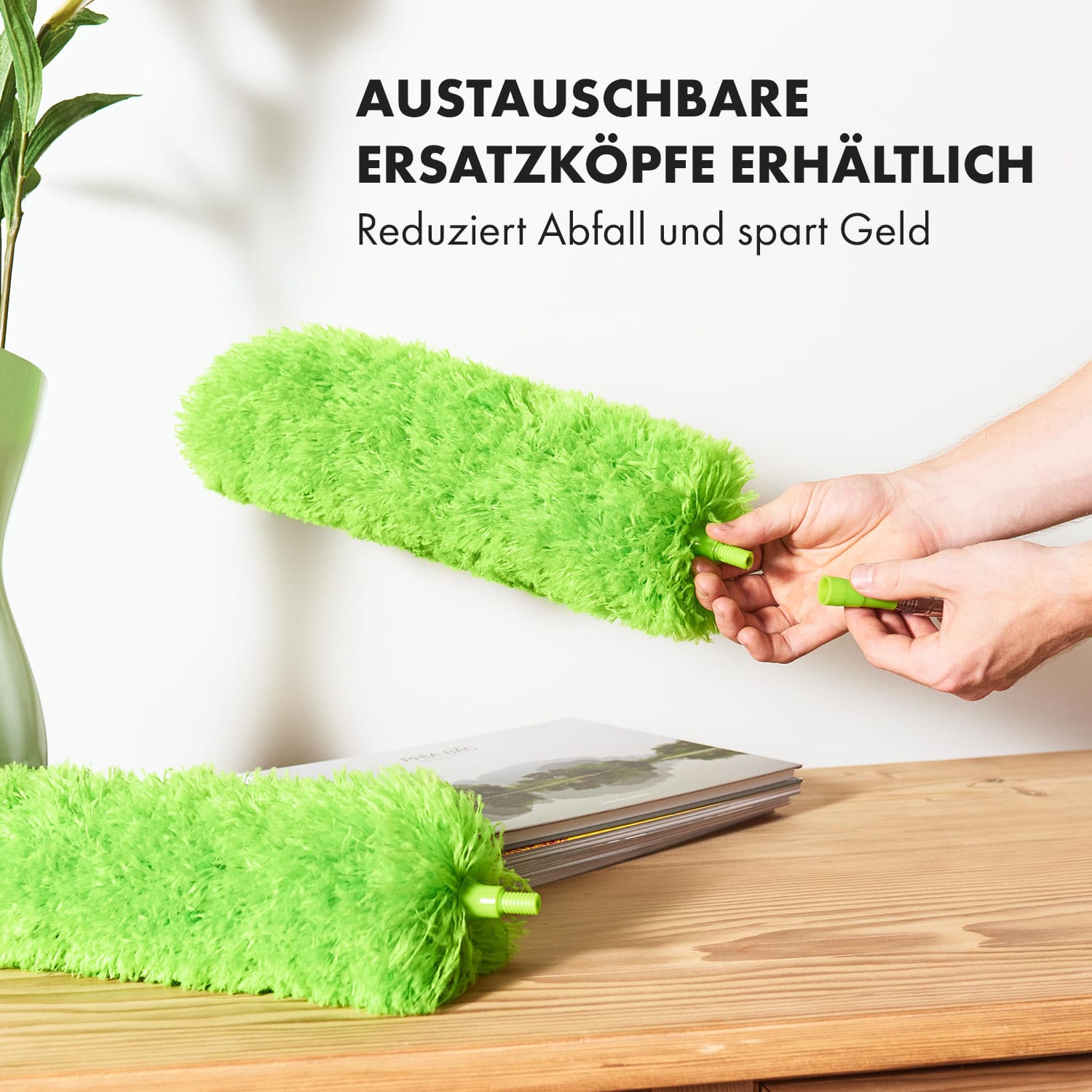 Swish Teleskop-Staubwedel 140 cm Mikrofaser Edelstahl 360° Kopf wiederverwendbar