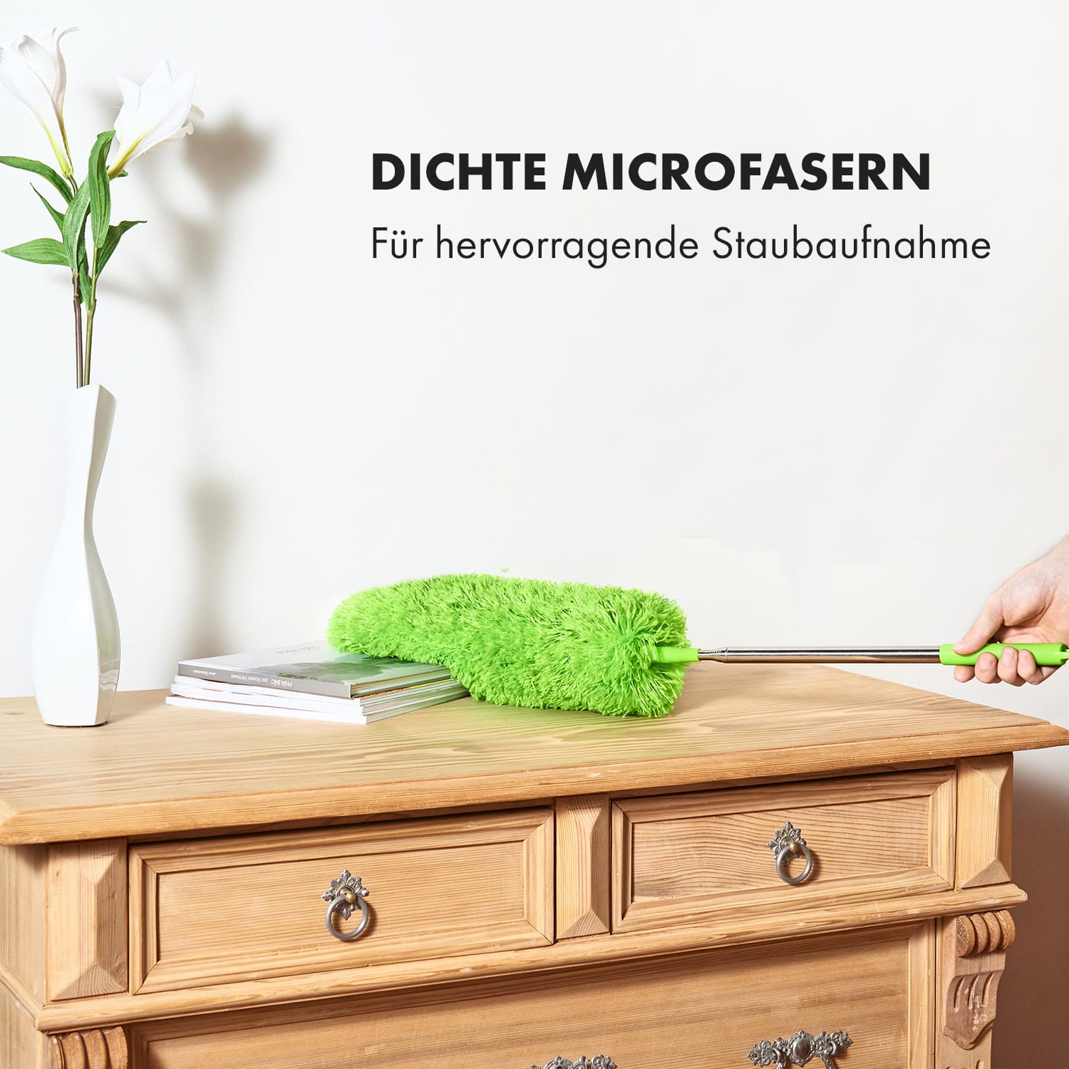 Swish Teleskop-Staubwedel 255 cm Mikrofaser Edelstahl 360° Kopf wiederverwendbar 255 cm