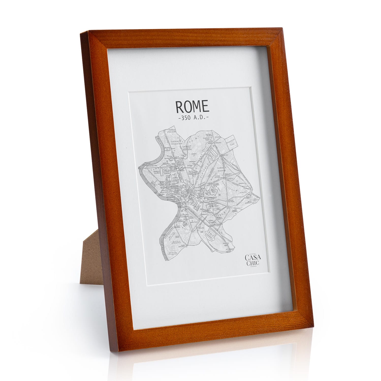 Kenton, rám na obrázky, obdĺžnikový, A4, pasparta, sklo Palisander