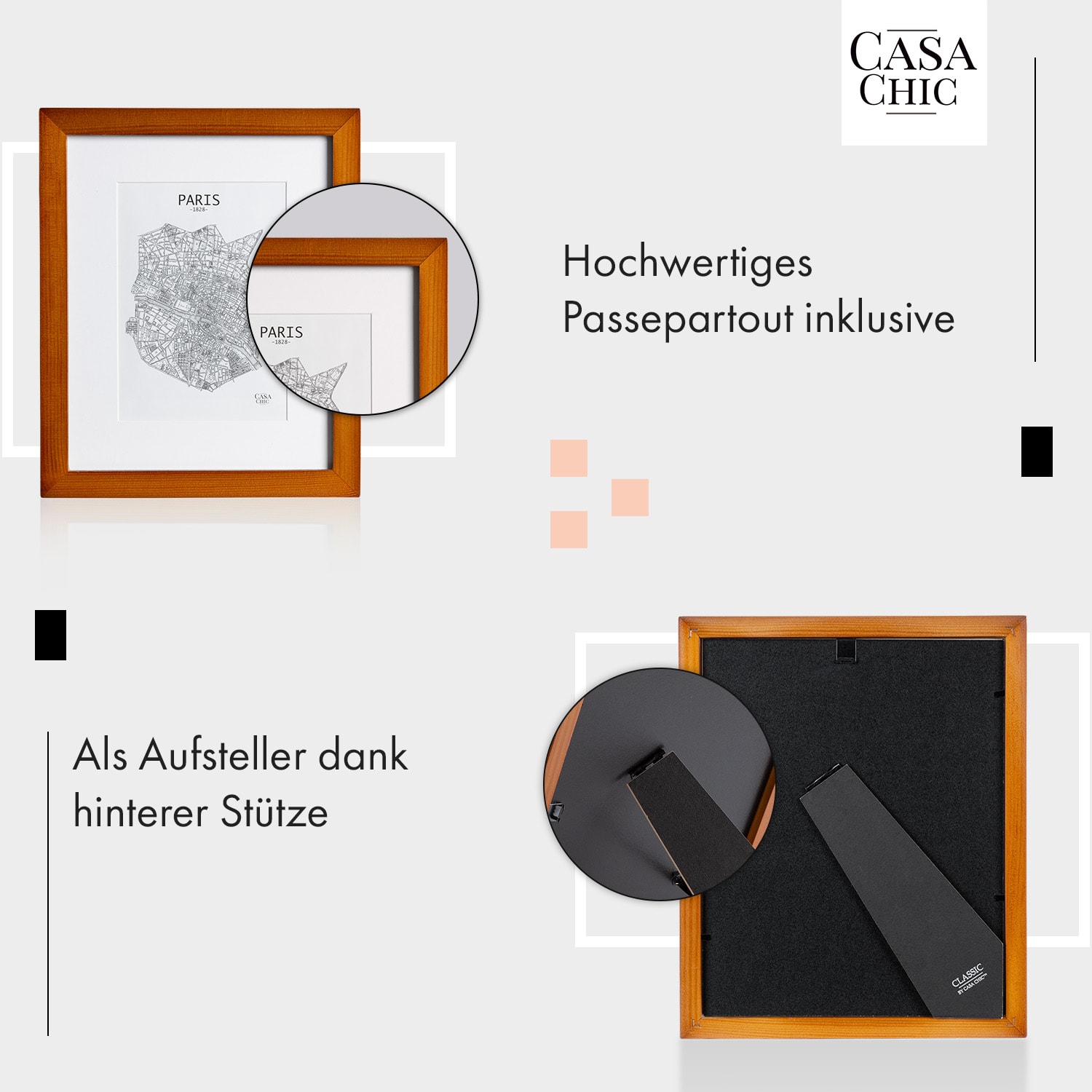 Kenton Bilderrahmen rechteckig 25 x 20 cm Passepartout   Glas 