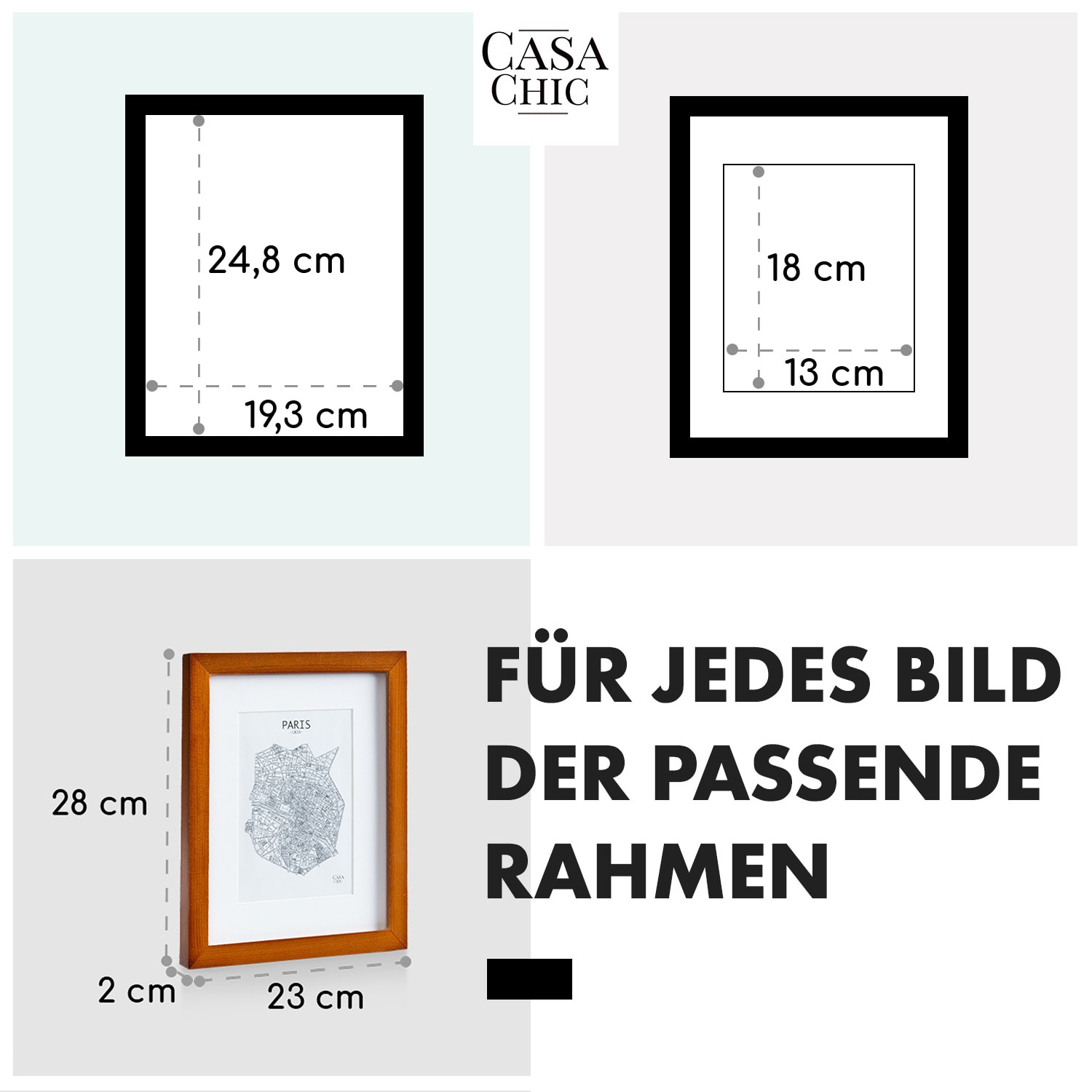 Kenton Bilderrahmen rechteckig 25 x 20 cm Passepartout   Glas 