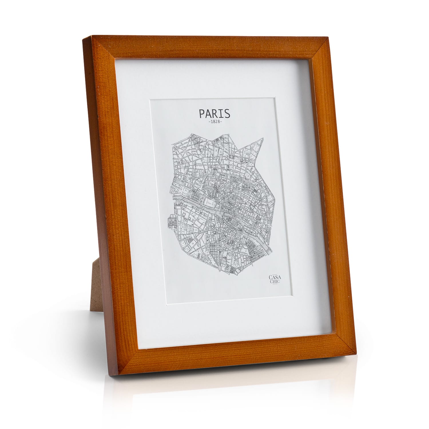 Kenton fotolijst rechthoekig 25 x 20 cm passe-partout glas Rozenhout