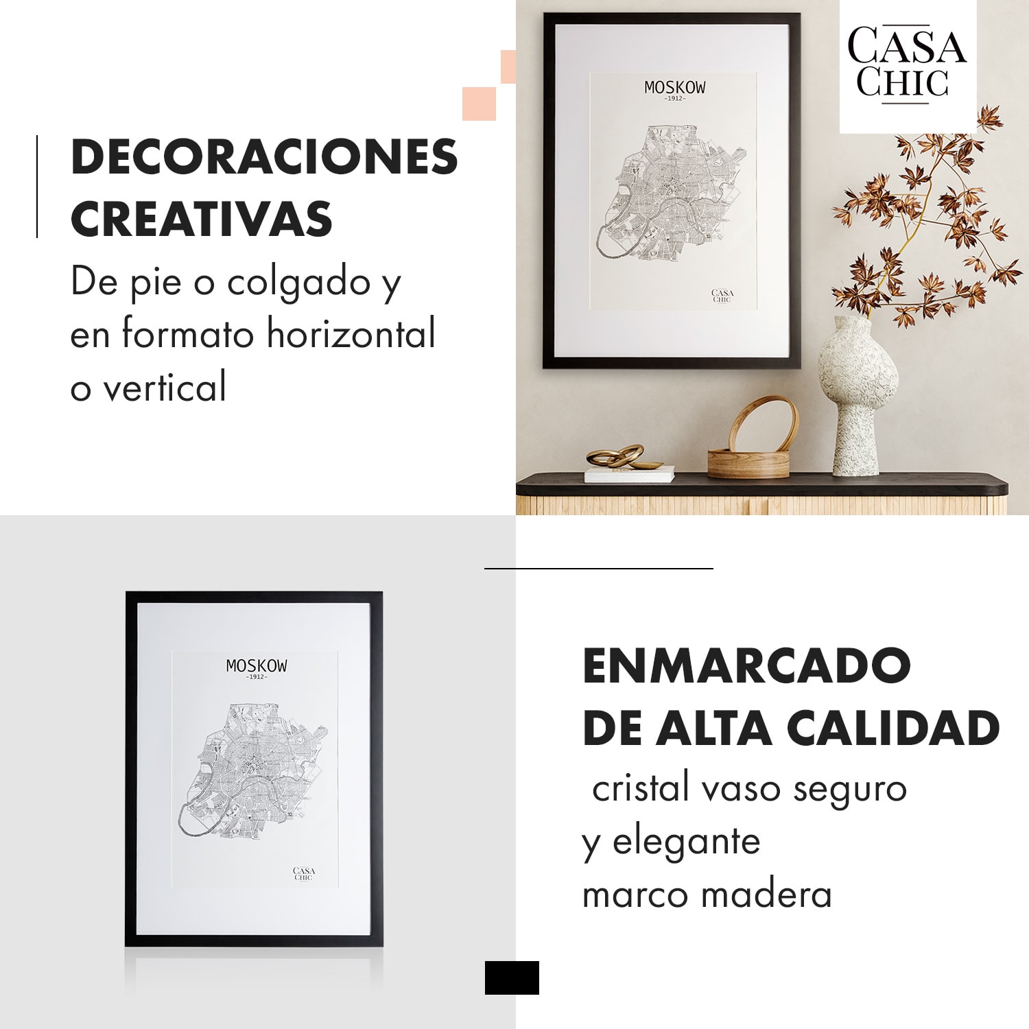 Kenton Marco de fotos rectangular DIN A1 paspartú plexiglás 