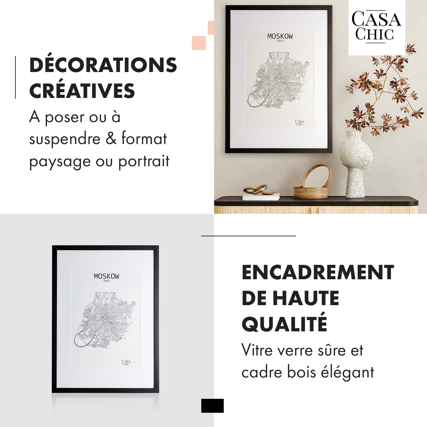 Kenton cadre photo rectangulaire A1 passe-partout plexiglas 